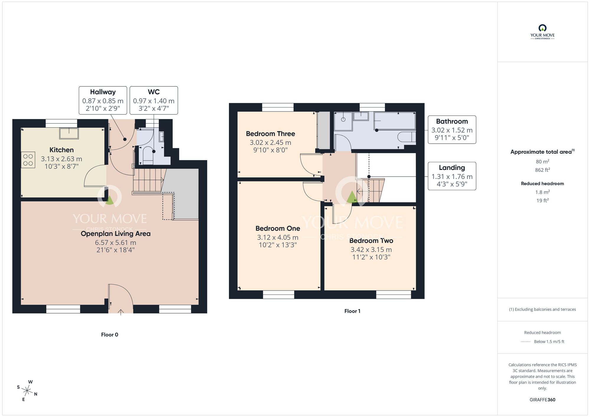 Floorplan of 3 bedroom Semi Detached House for sale, Rodney Close, Sunderland, Tyne and Wear, SR2