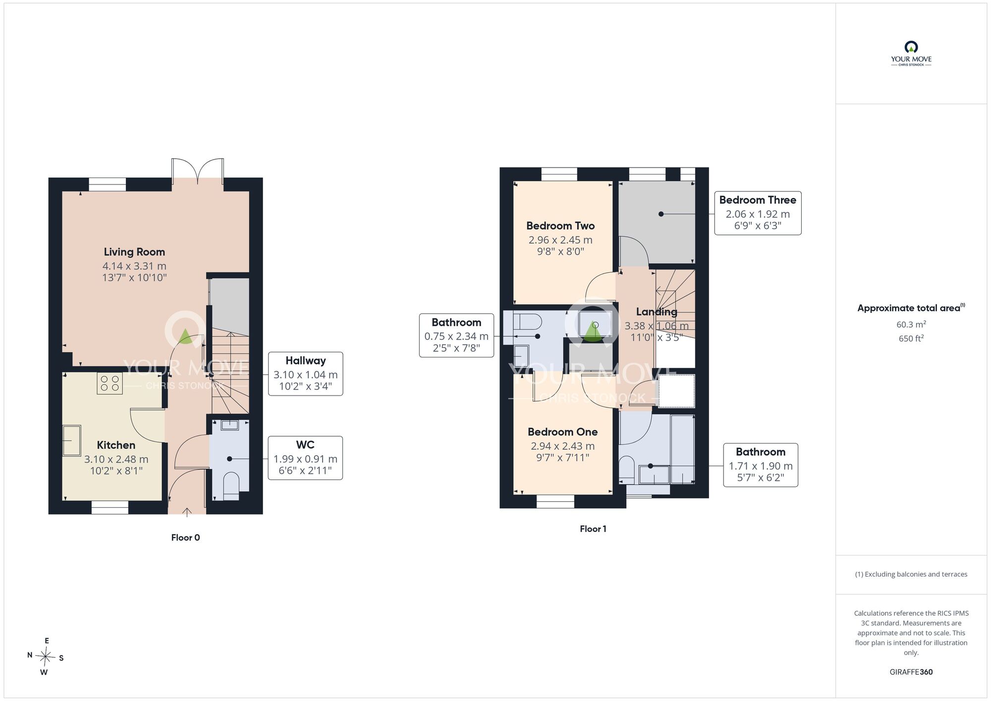 Floorplan of 3 bedroom Semi Detached House for sale, Beechbrooke, Ryhope, Tyne and Wear, SR2