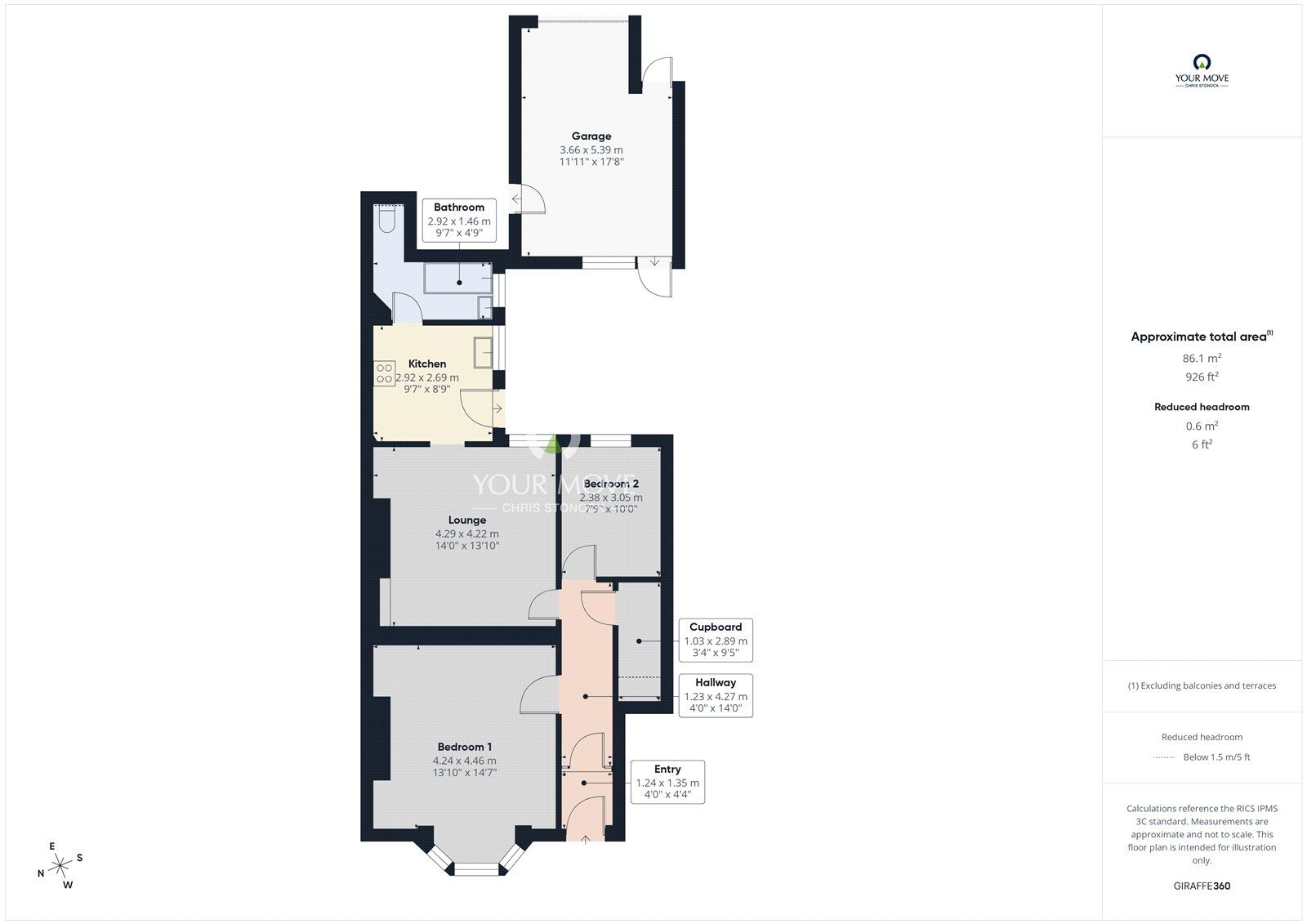 Floorplan of 2 bedroom Flat for sale, Stanhope Road, South Shields, Tyne and Wear, NE33