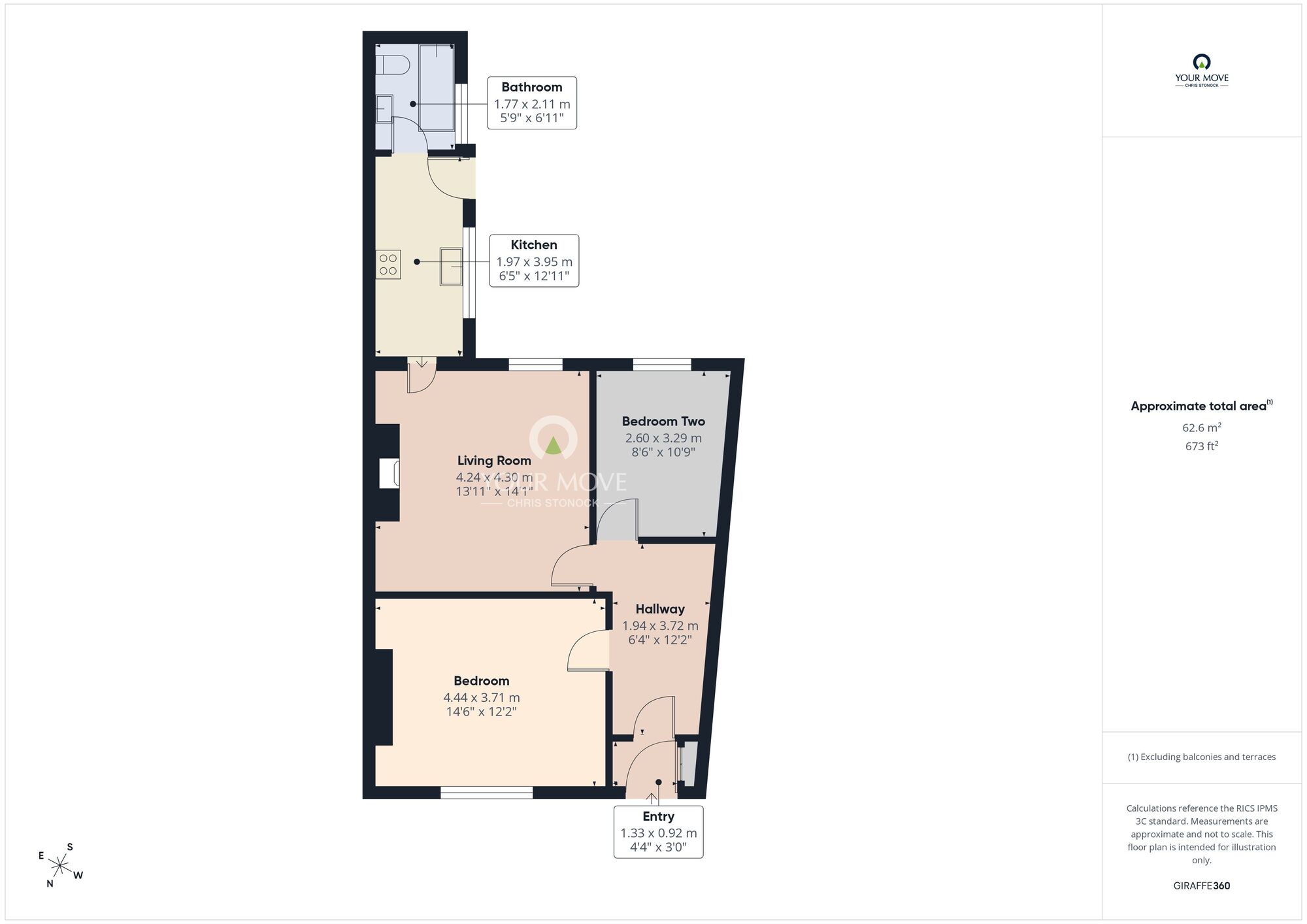 Floorplan of 2 bedroom End Terrace House for sale, Kitchener Street, Sunderland, Tyne and Wear, SR4