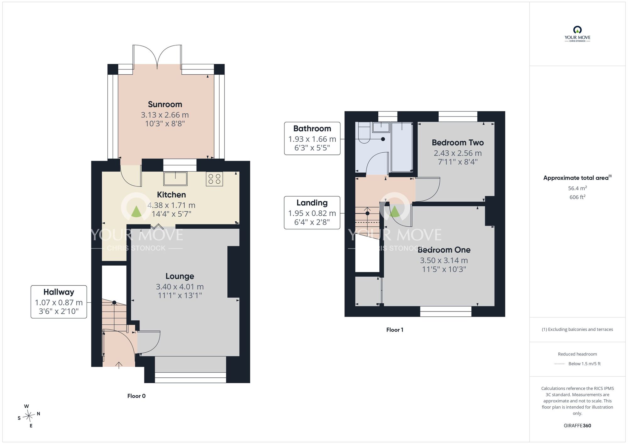 Floorplan of 2 bedroom Semi Detached House for sale, Hawkesley Road, Sunderland, Tyne and Wear, SR4