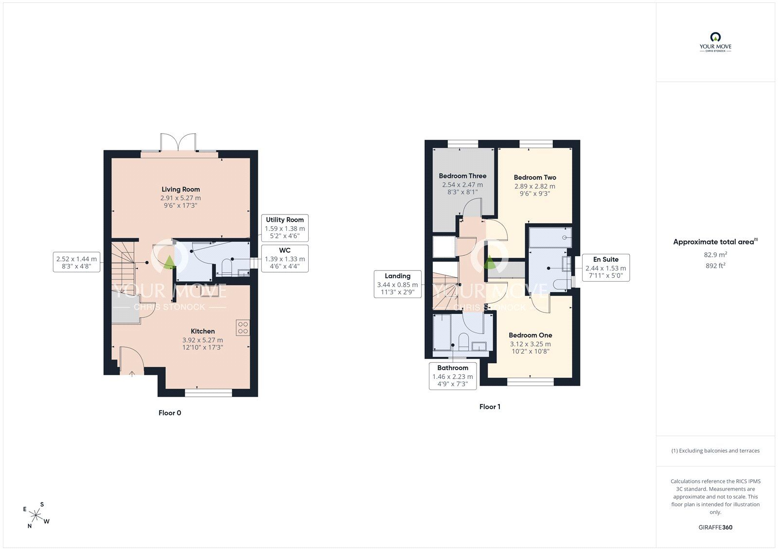Floorplan of 3 bedroom Semi Detached House for sale, Orchid Court, Sunderland, Tyne and Wear, SR3