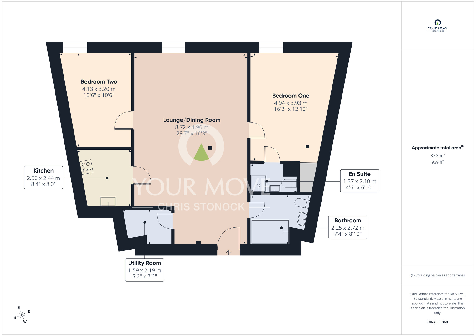 Floorplan of 2 bedroom Flat to rent, Chandlers Road, Sunderland, Tyne and Wear, SR6