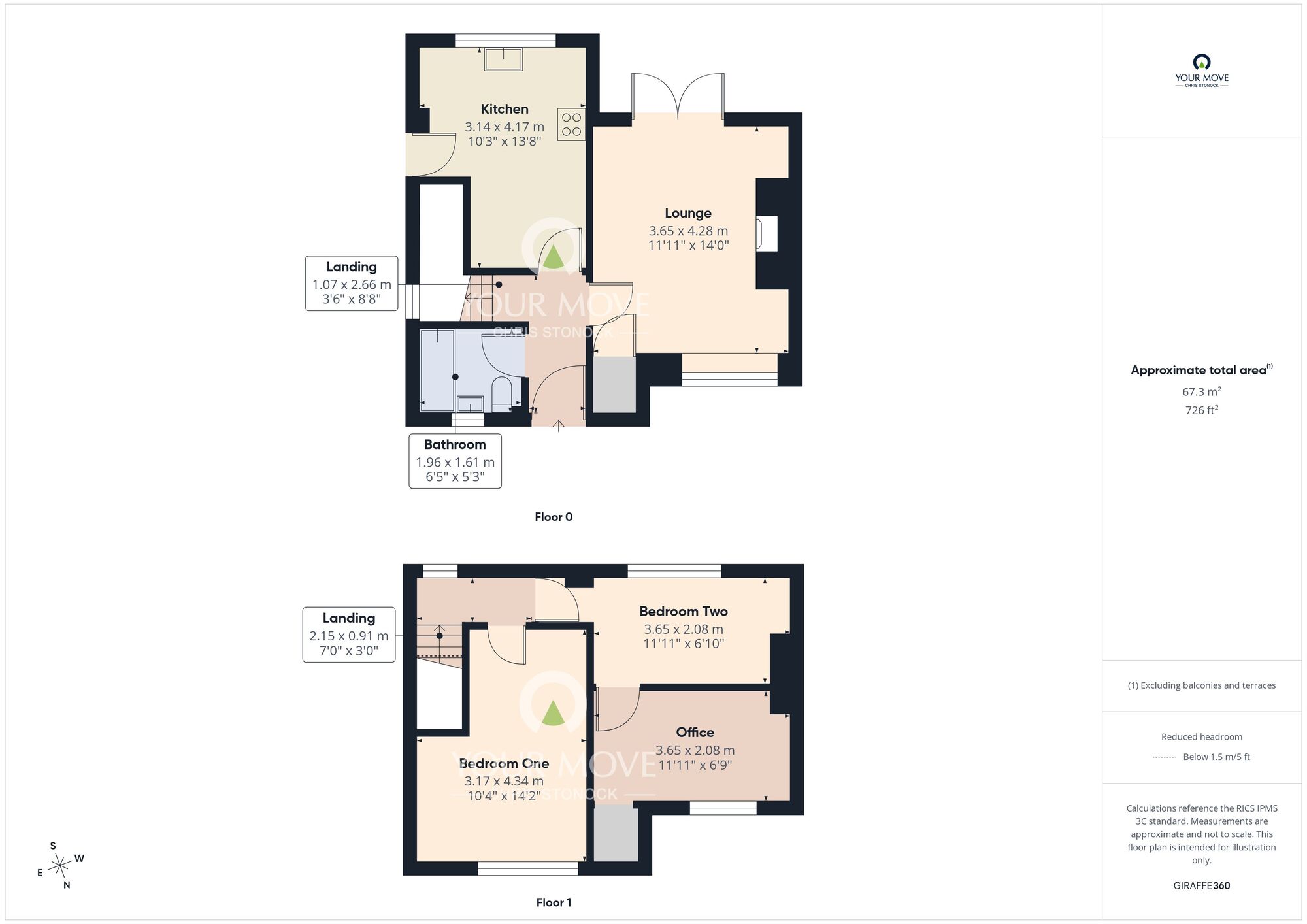 Floorplan of 2 bedroom End Terrace House for sale, Rosslyn Avenue, Sunderland, Tyne and Wear, SR2