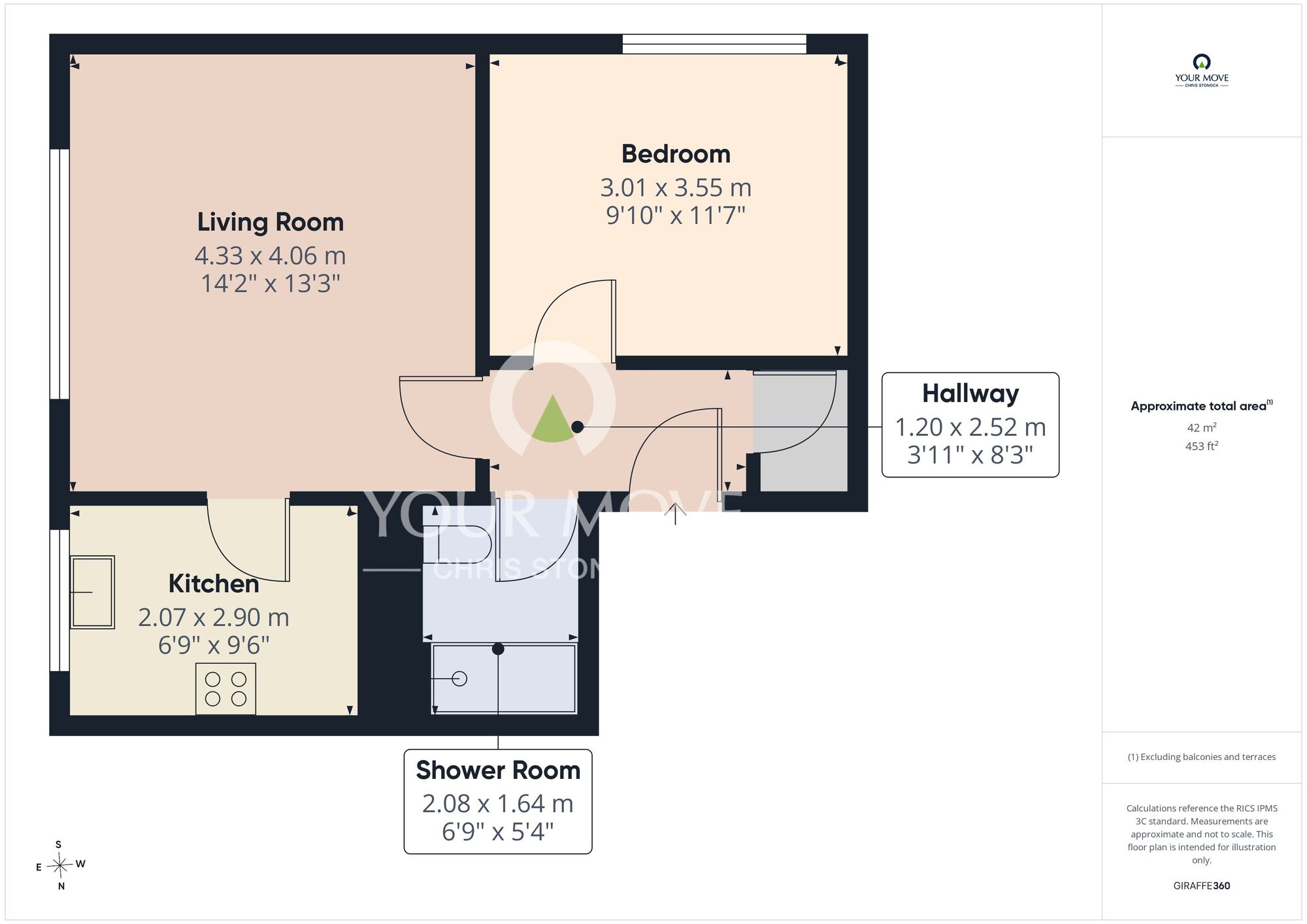 Floorplan of 1 bedroom Flat for sale, Sunderland, Tyne and Wear, SR3