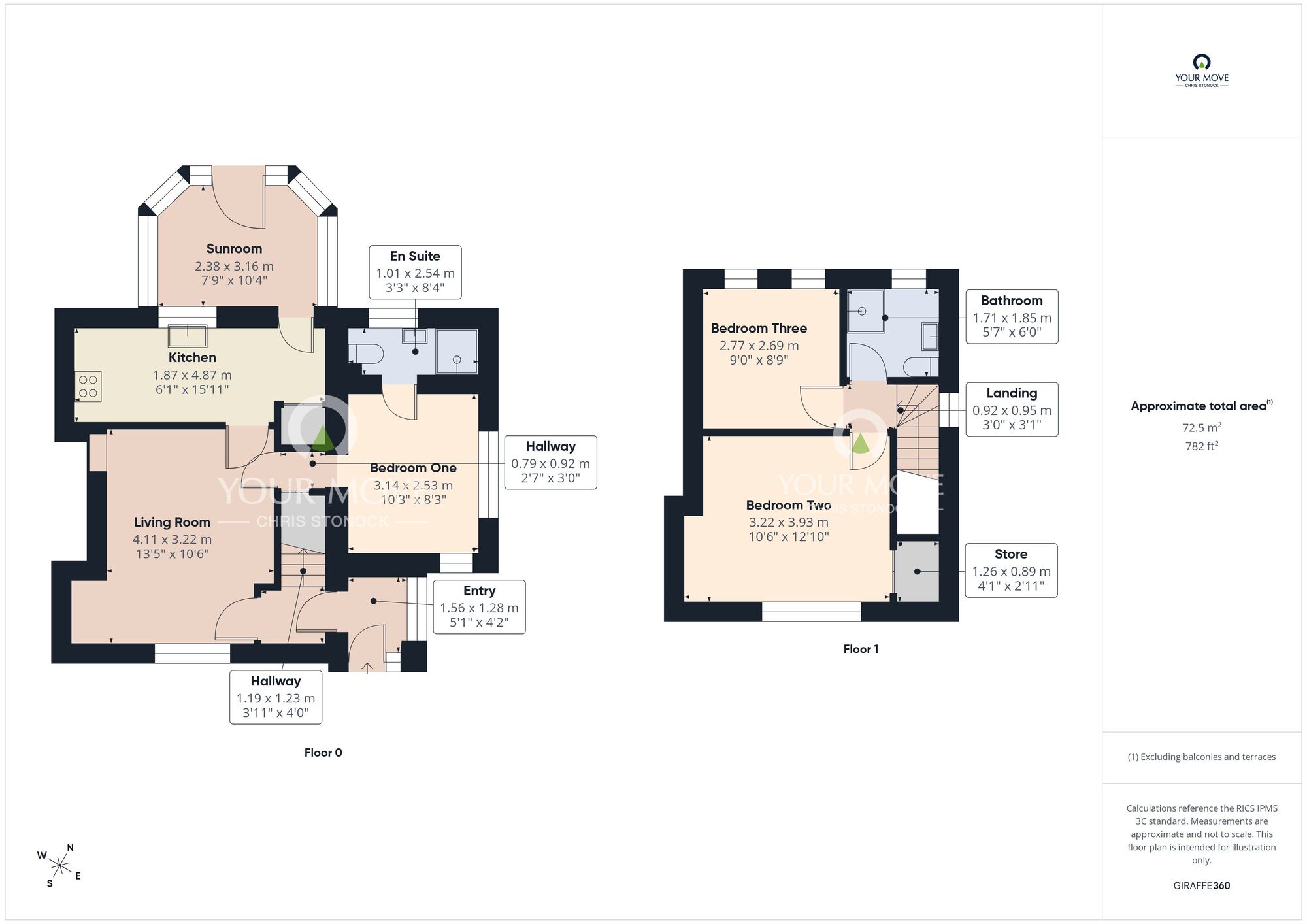 Floorplan of 3 bedroom End Terrace House for sale, Perth Road, Sunderland, Tyne and Wear, SR3