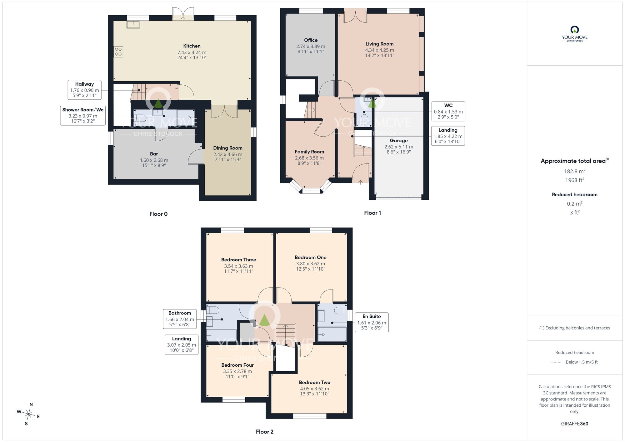 Floorplan of 4 bedroom Detached House for sale, Bowood Close, Sunderland, Tyne and Wear, SR2