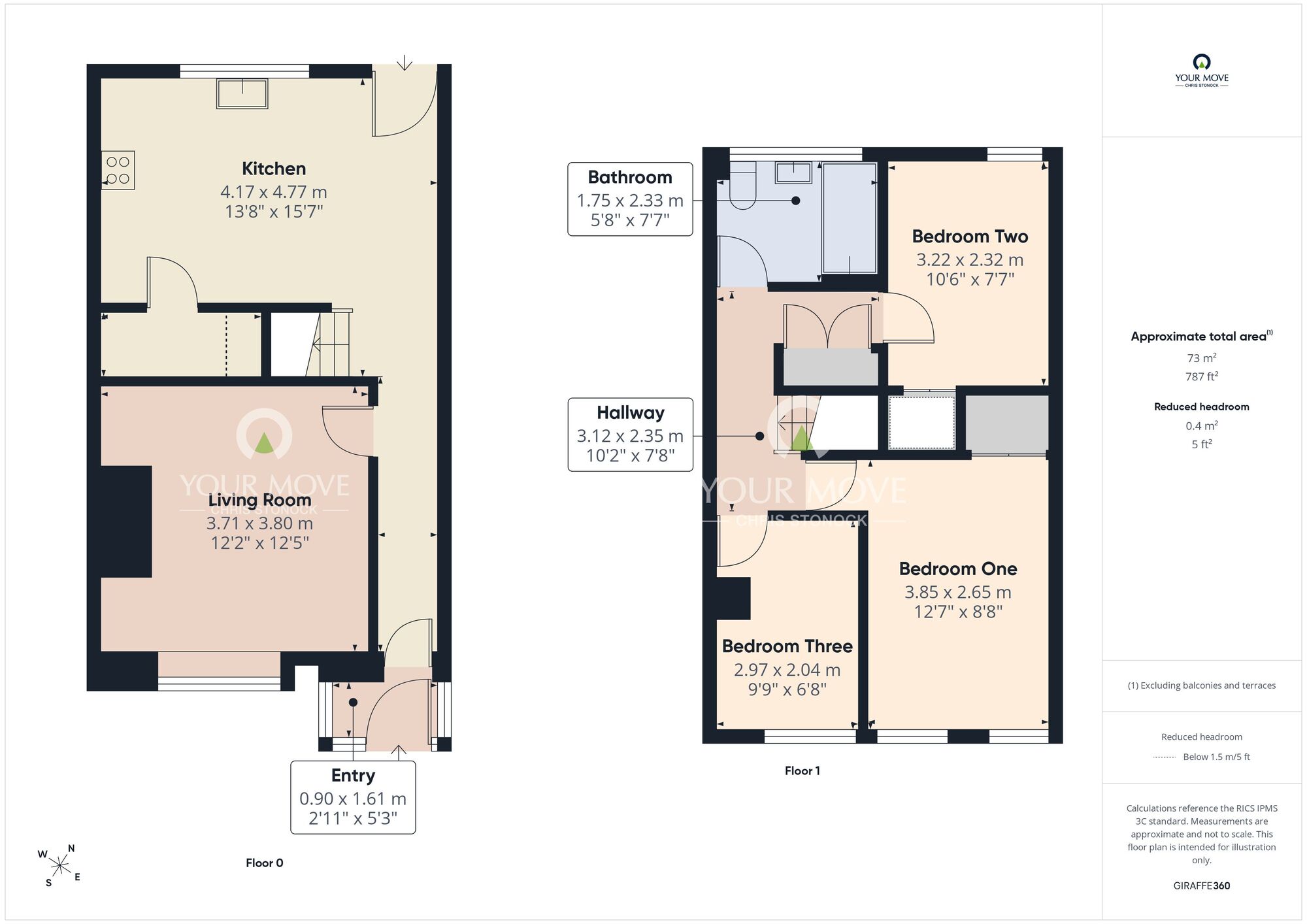 Floorplan of 3 bedroom End Terrace House for sale, Gray Road, Sunderland, Tyne and Wear, SR2