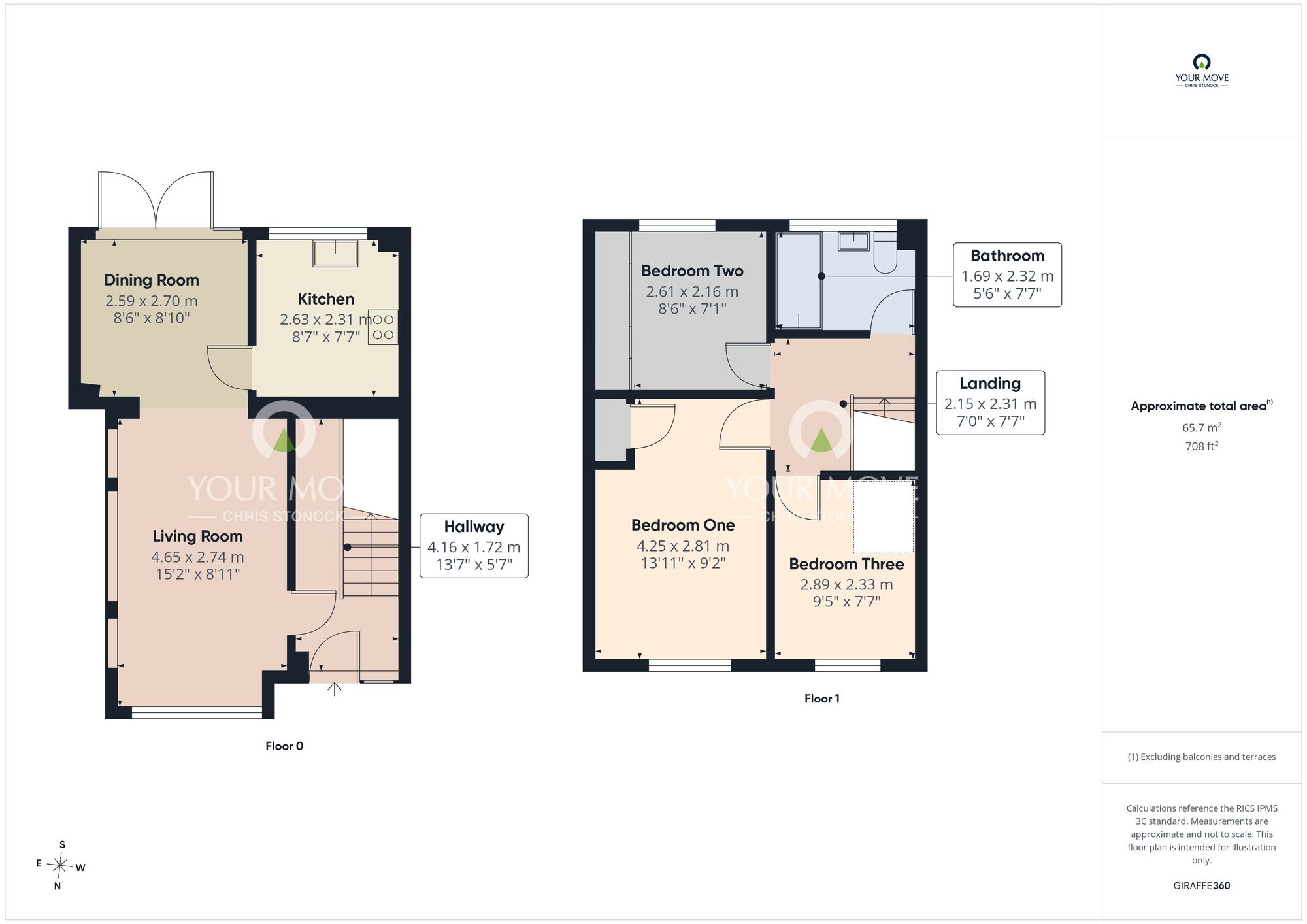 Floorplan of 3 bedroom Semi Detached House for sale, Kelham Square, Sunderland, Tyne and Wear, SR5