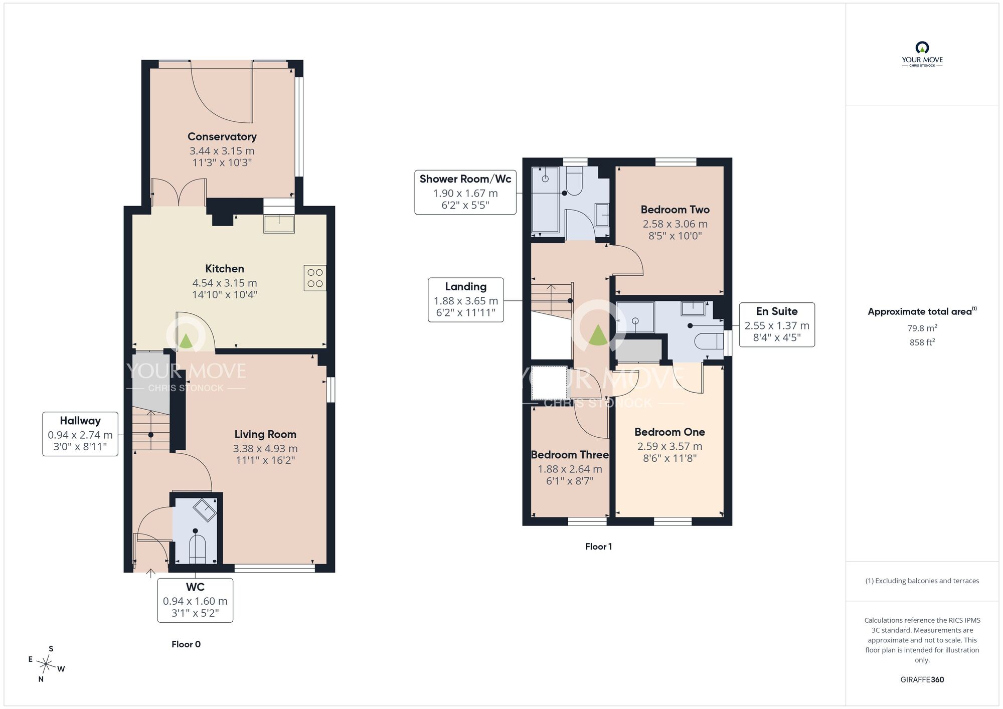 Floorplan of 3 bedroom Semi Detached House for sale, Lambert Road, Ryhope, Tyne and Wear, SR2