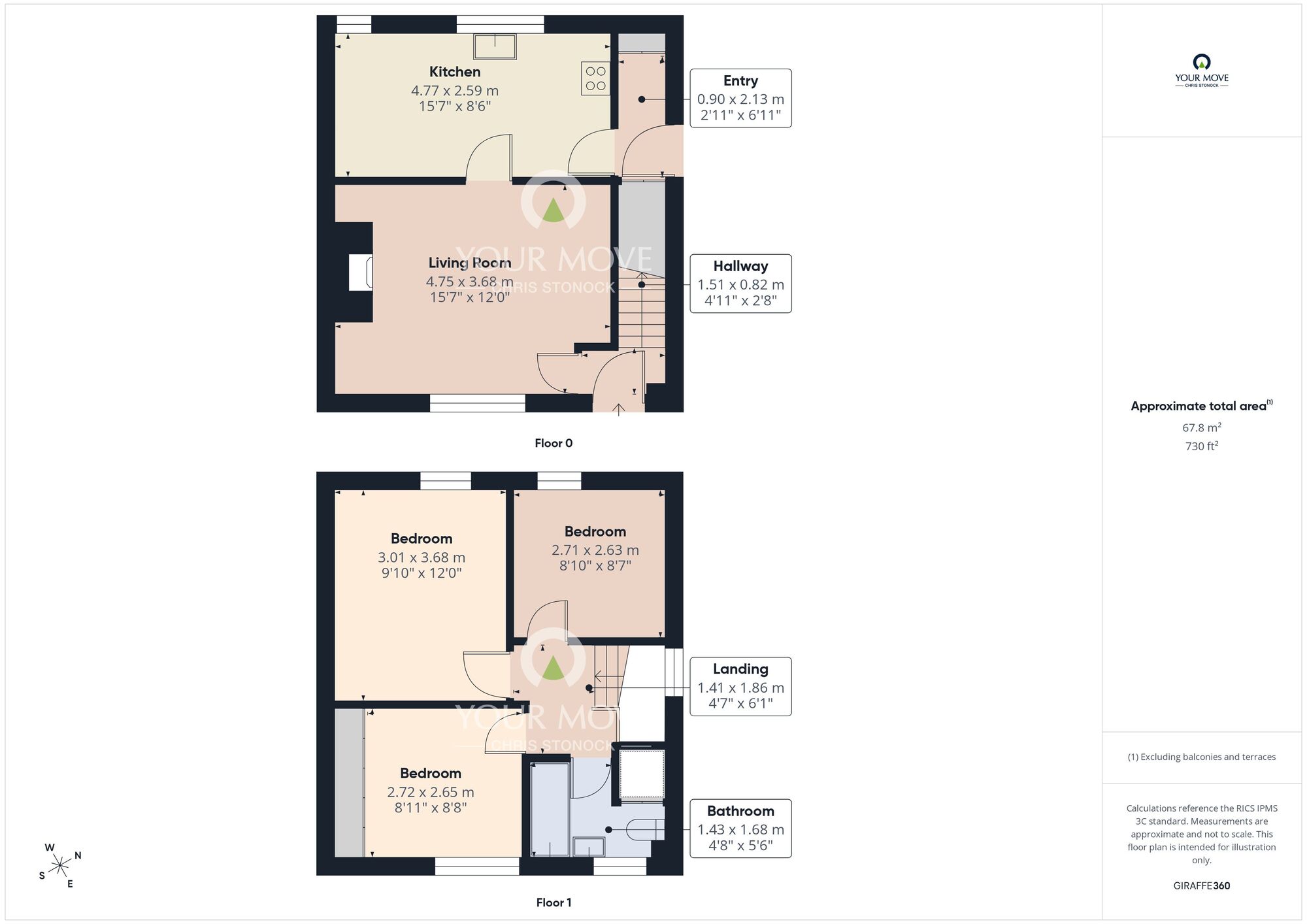 Floorplan of 3 bedroom Semi Detached House for sale, Windermere Crescent, Houghton Le Spring, Tyne and Wear, DH4