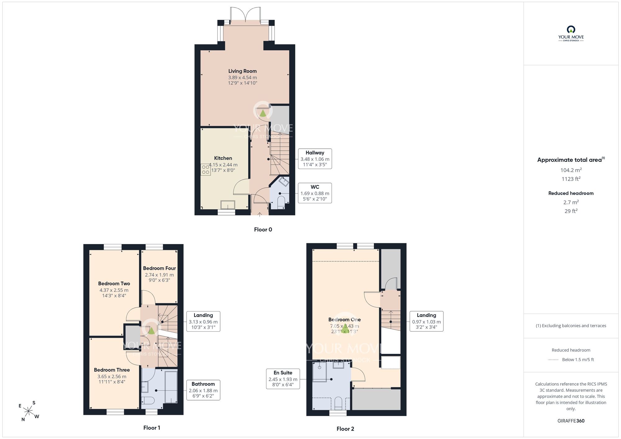 Floorplan of 4 bedroom Semi Detached House for sale, Adair Way, Hebburn, Tyne and Wear, NE31