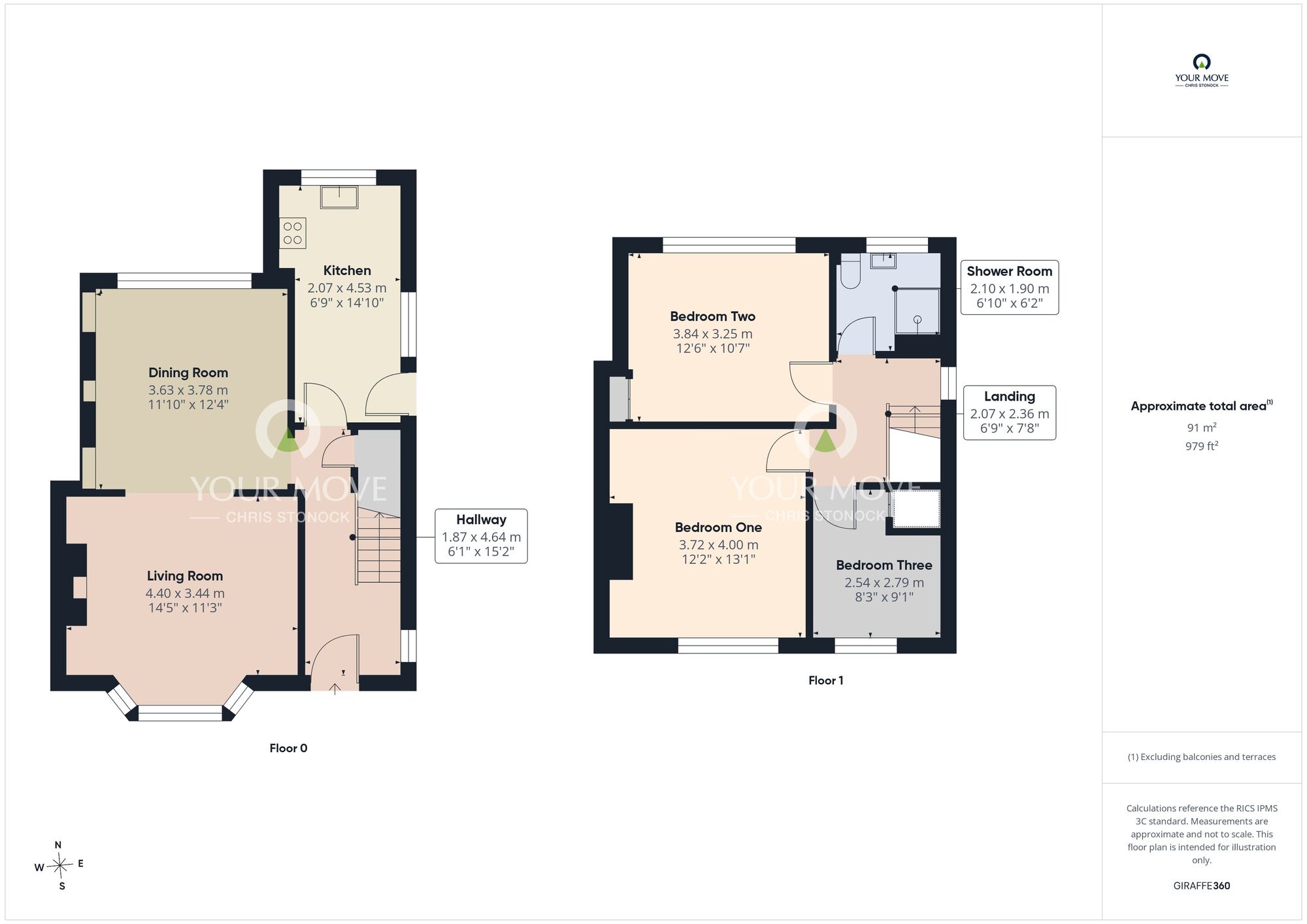 Floorplan of 3 bedroom Semi Detached House for sale, Roselea Avenue, Sunderland, Tyne and Wear, SR2