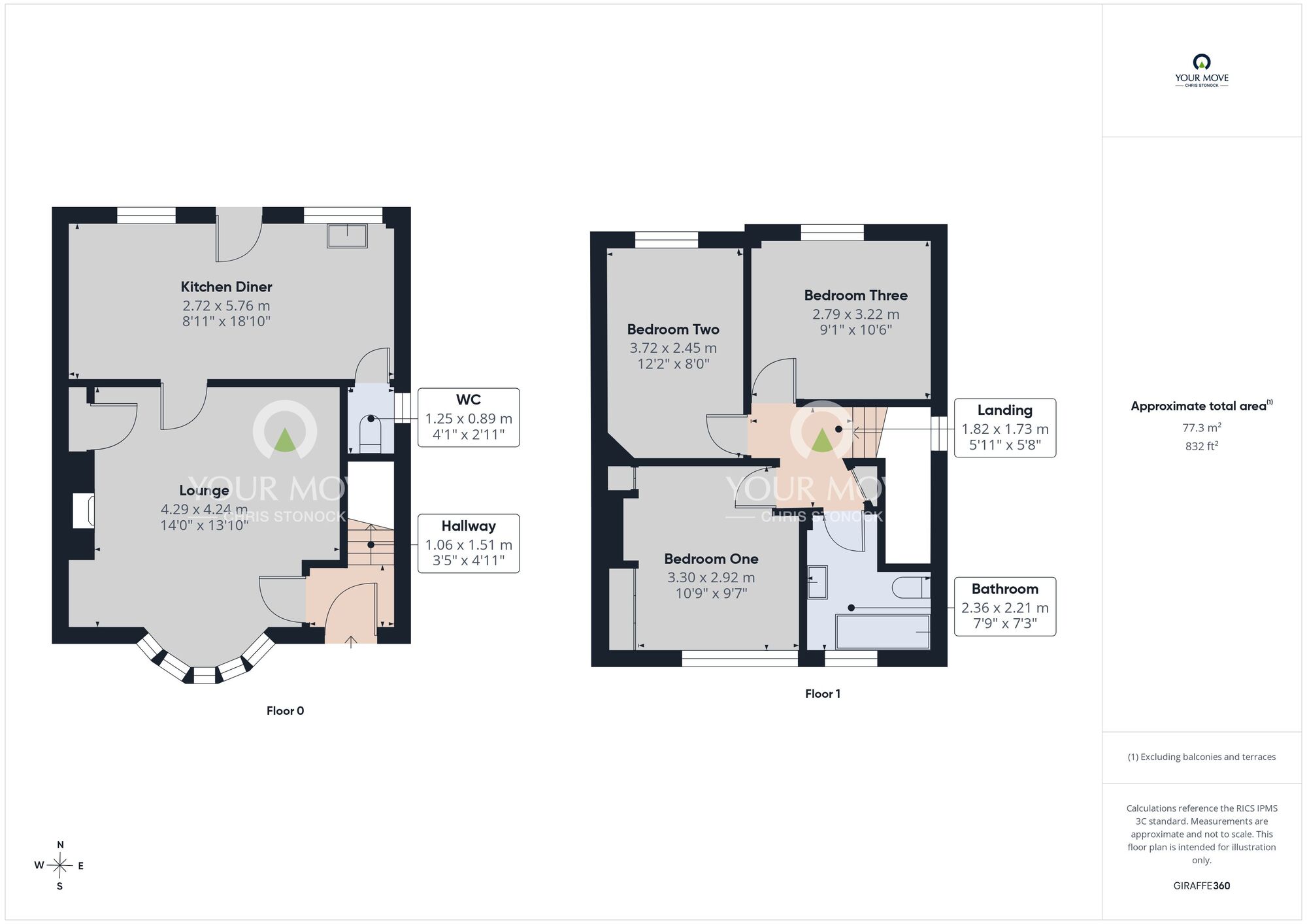 Floorplan of 3 bedroom Semi Detached House for sale, Felstead Crescent, Sunderland, Tyne and Wear, SR4