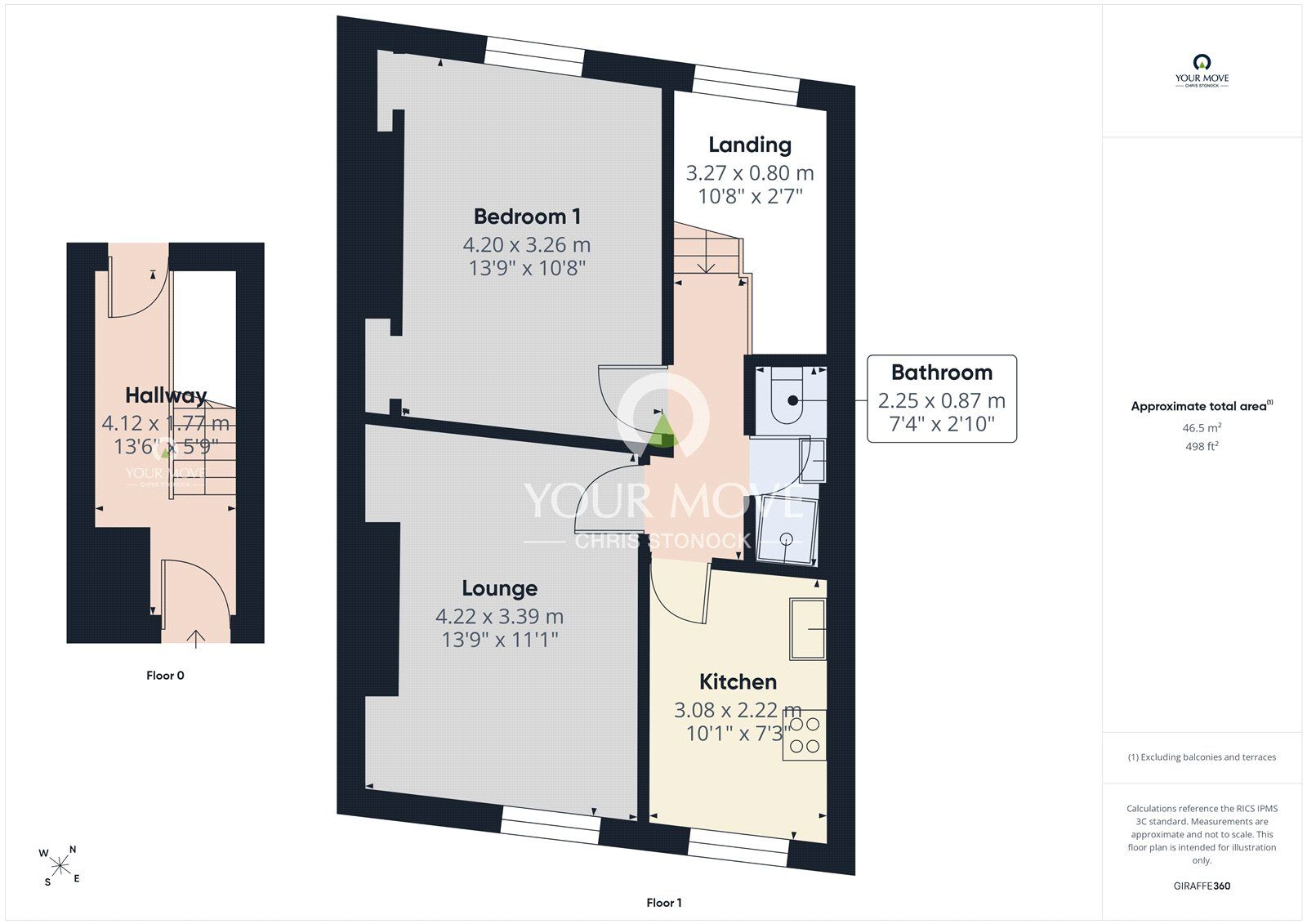 Floorplan of 1 bedroom Flat to rent, Hylton Road, Sunderland, Tyne and Wear, SR4