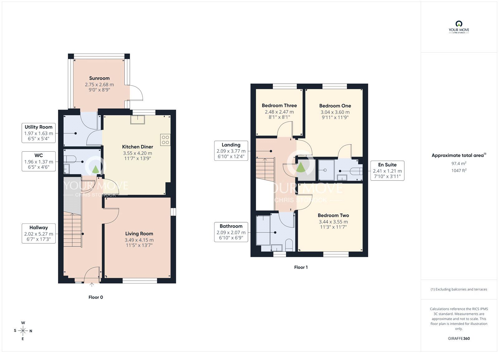 Floorplan of 3 bedroom Semi Detached House for sale, Balmore, Sunderland, Tyne and Wear, SR3