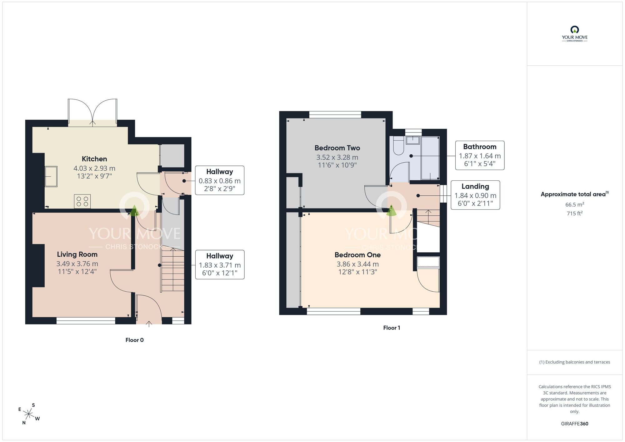 Floorplan of 2 bedroom Semi Detached House for sale, Evesham, Sunderland, Tyne and Wear, SR4