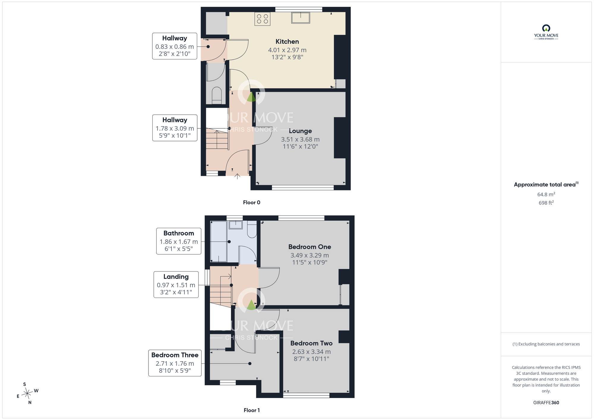 Floorplan of 3 bedroom Semi Detached House to rent, Shaftesbury Avenue, Sunderland, Tyne and Wear, SR2