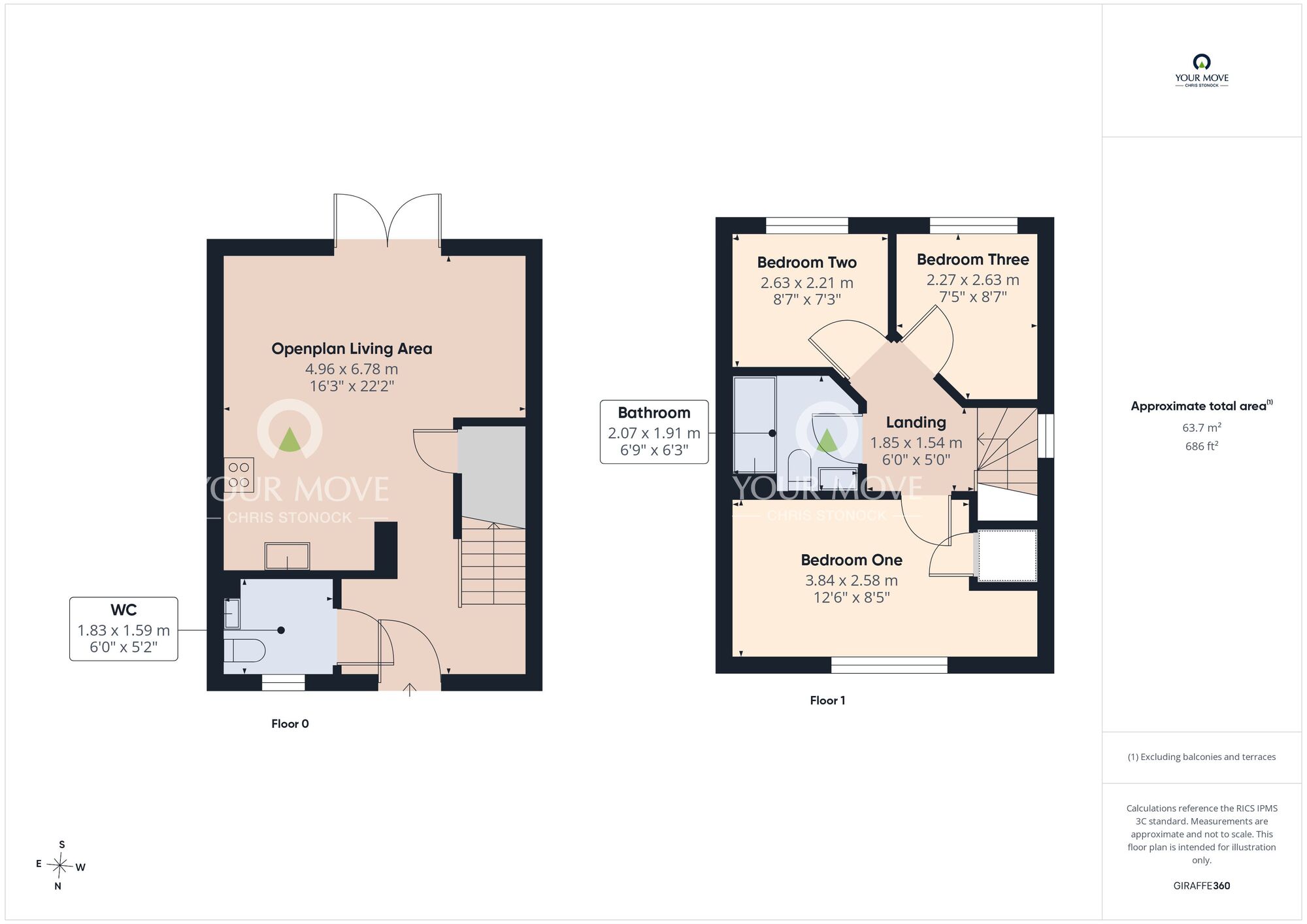 Floorplan of 3 bedroom End Terrace House for sale, Ocean Park Road, Sunderland, Tyne and Wear, SR6