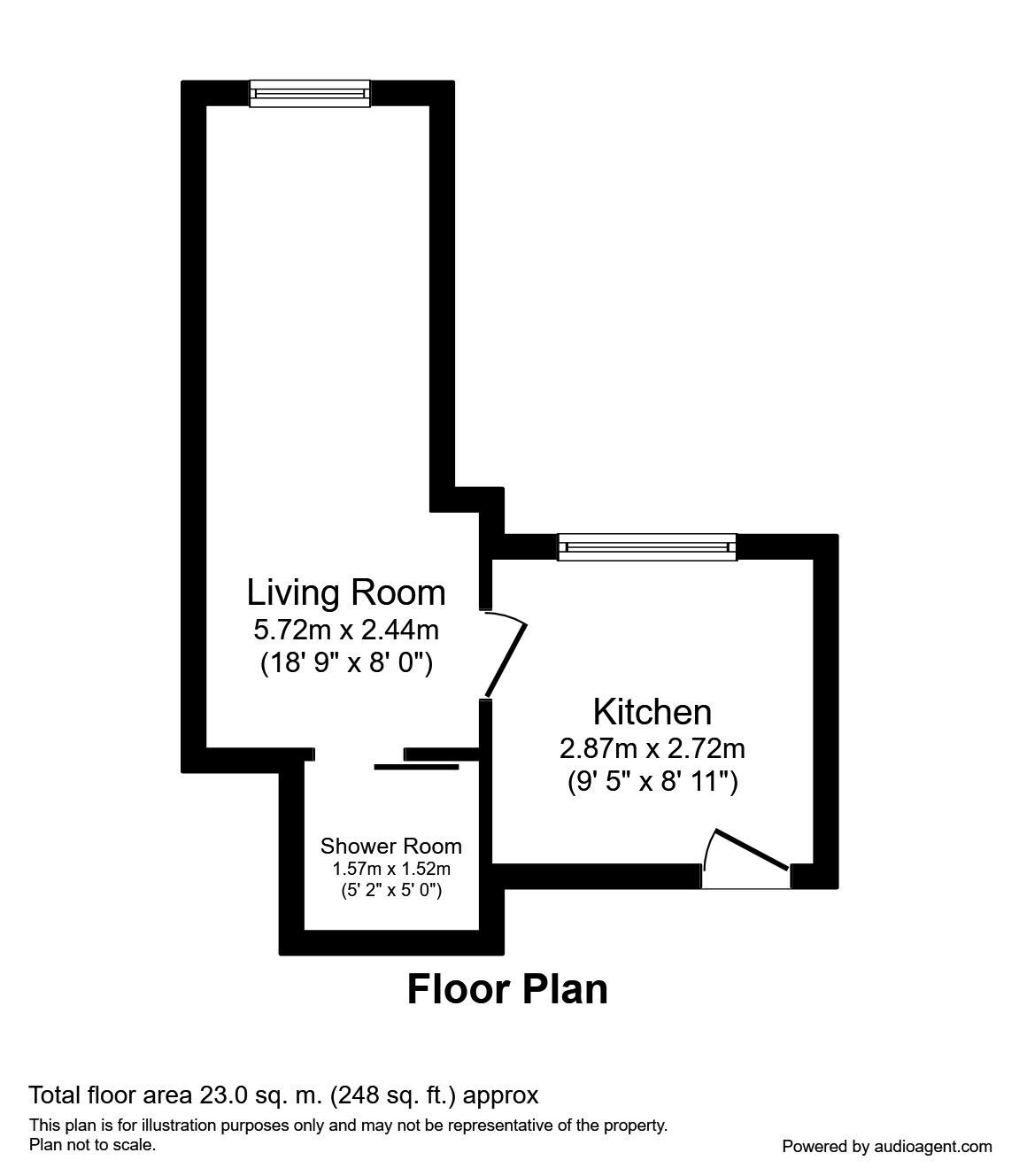 Floorplan of Flat to rent, Oak Hill Crescent, Surbiton, Surrey, KT6
