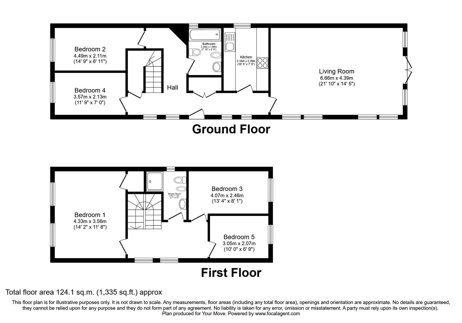 Floorplan of 4 bedroom Detached House to rent, Worthington Road, Surbiton, KT6
