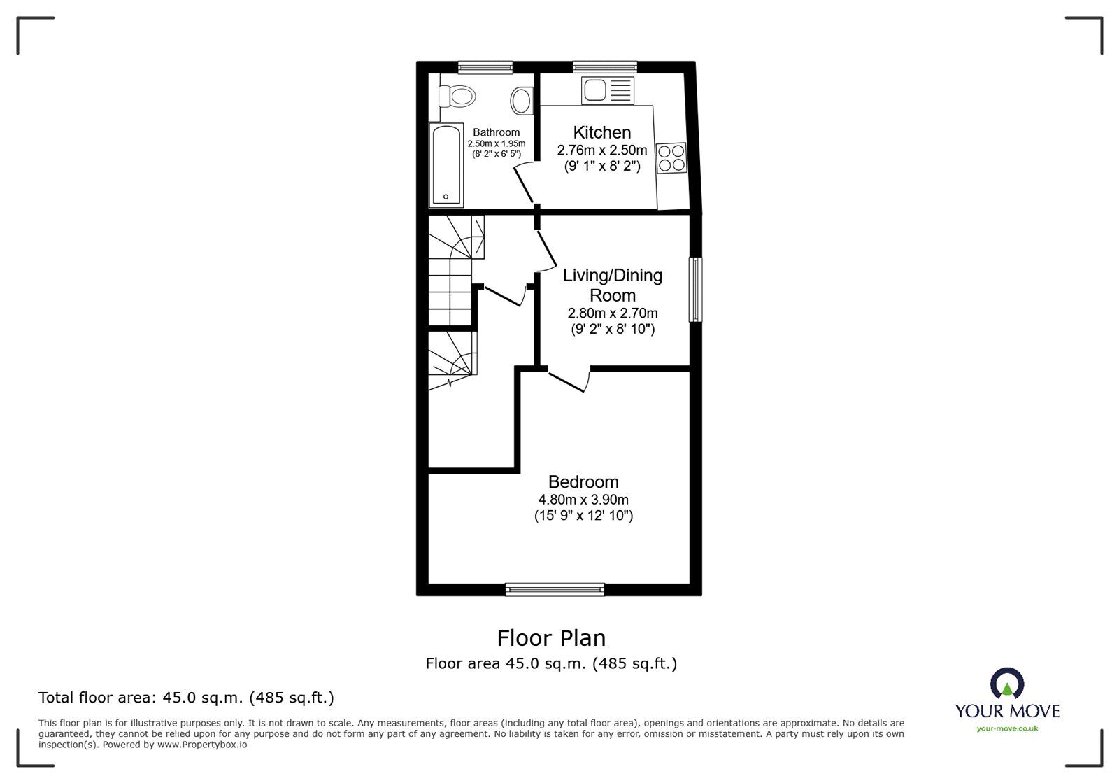 Floorplan of 1 bedroom  Flat to rent, Ewell Road, Surbiton, KT6