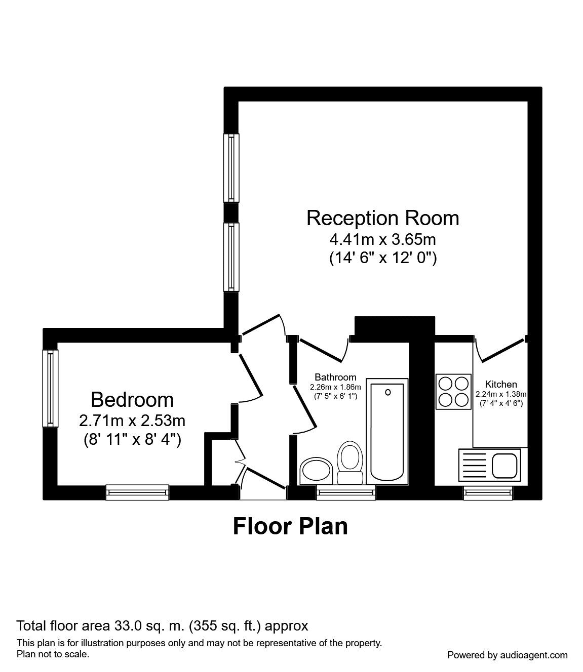 Floorplan of 1 bedroom  Flat for sale, Avenue South, Surbiton, KT5