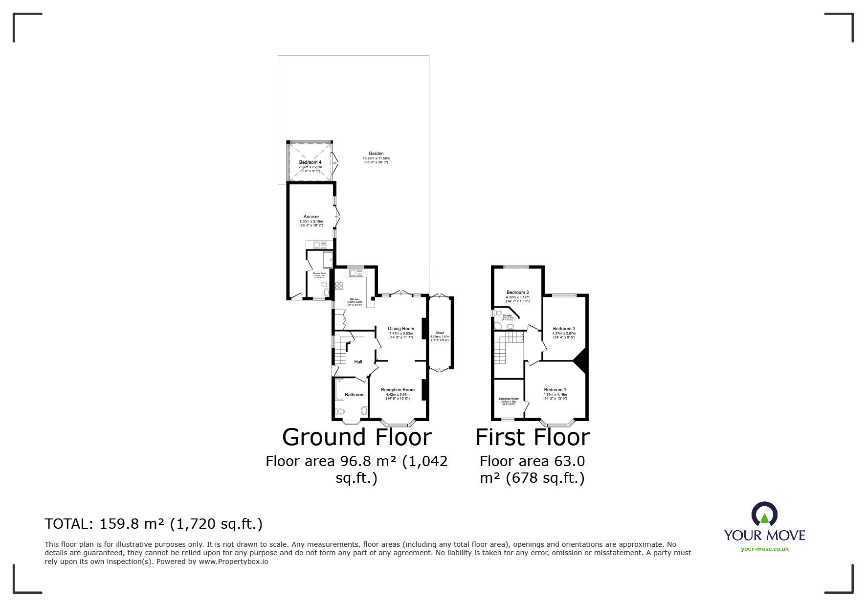 Floorplan of 4 bedroom Detached House for sale, Malden Way, New Malden, KT3