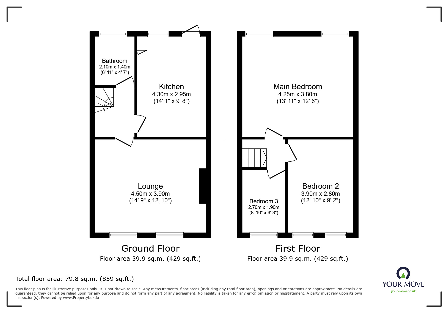 Floorplan of 3 bedroom  Flat for sale, High Street, New Malden, Surrey, KT3