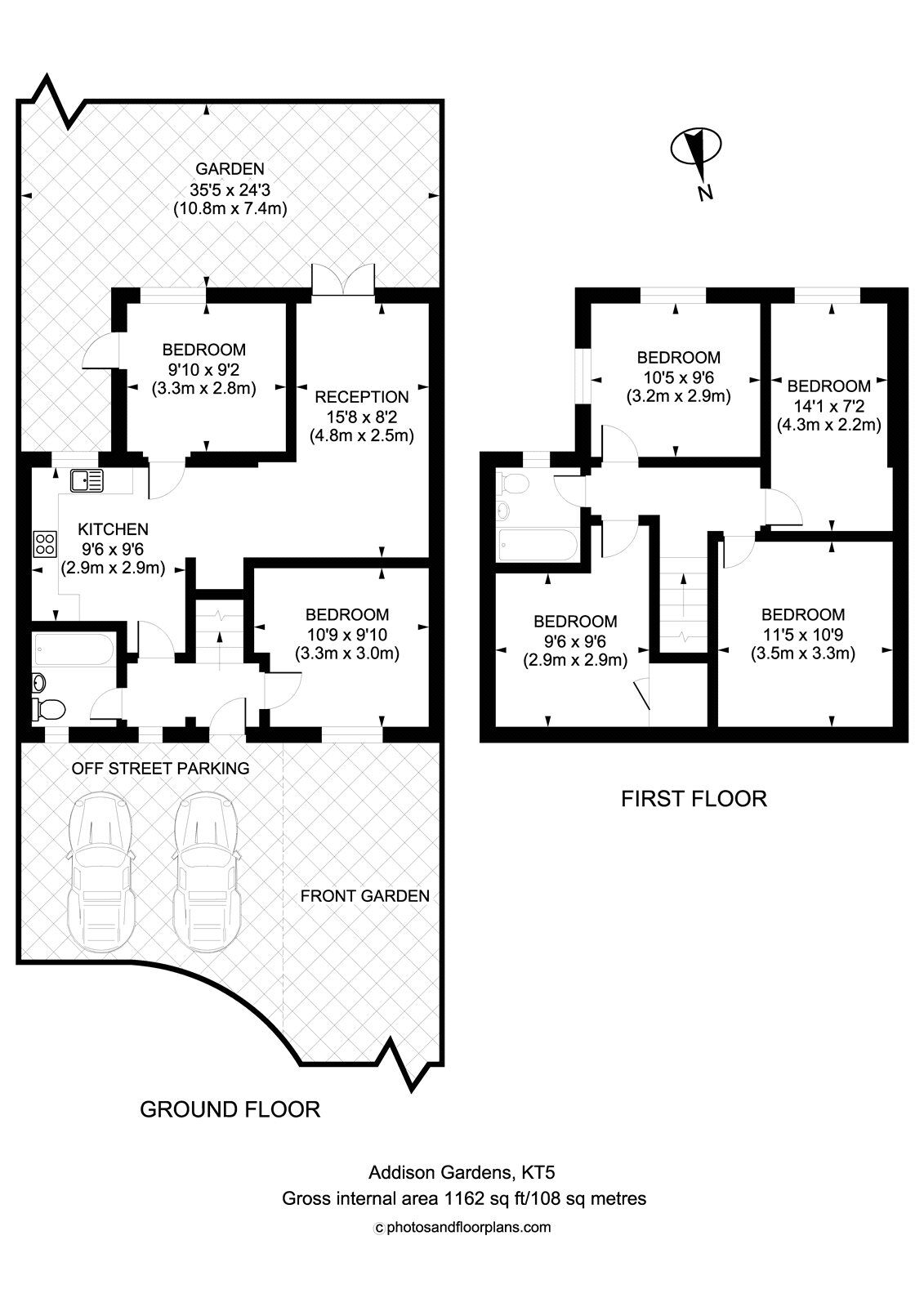 Floorplan of 6 bedroom Mid Terrace Flat to rent, Addison Gardens, Surbiton, KT5