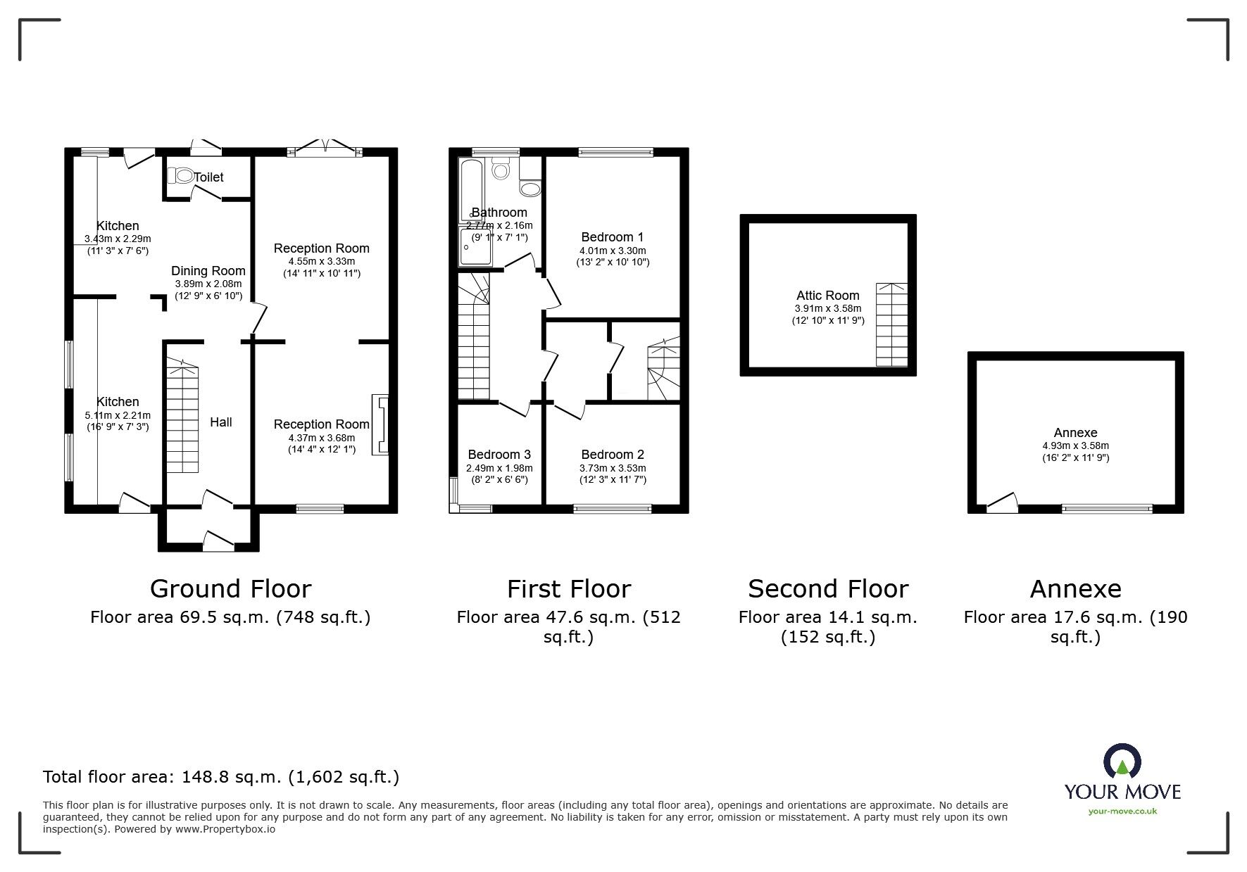 Floorplan of 5 bedroom Semi Detached House for sale, Tolworth Rise South, Surbiton, KT5
