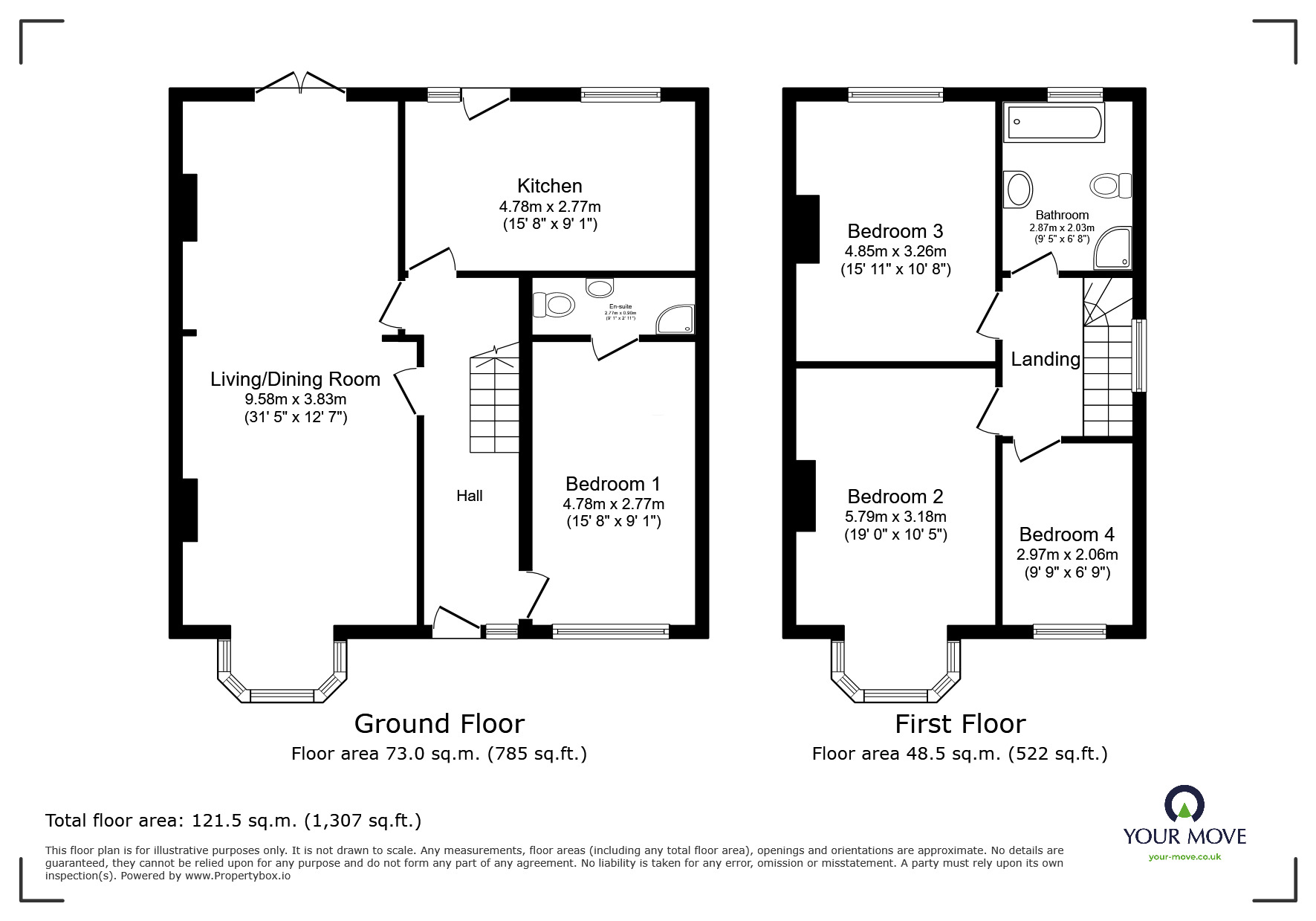 Floorplan of 4 bedroom Semi Detached House for sale, Lingfield Avenue, Surbiton, KT1