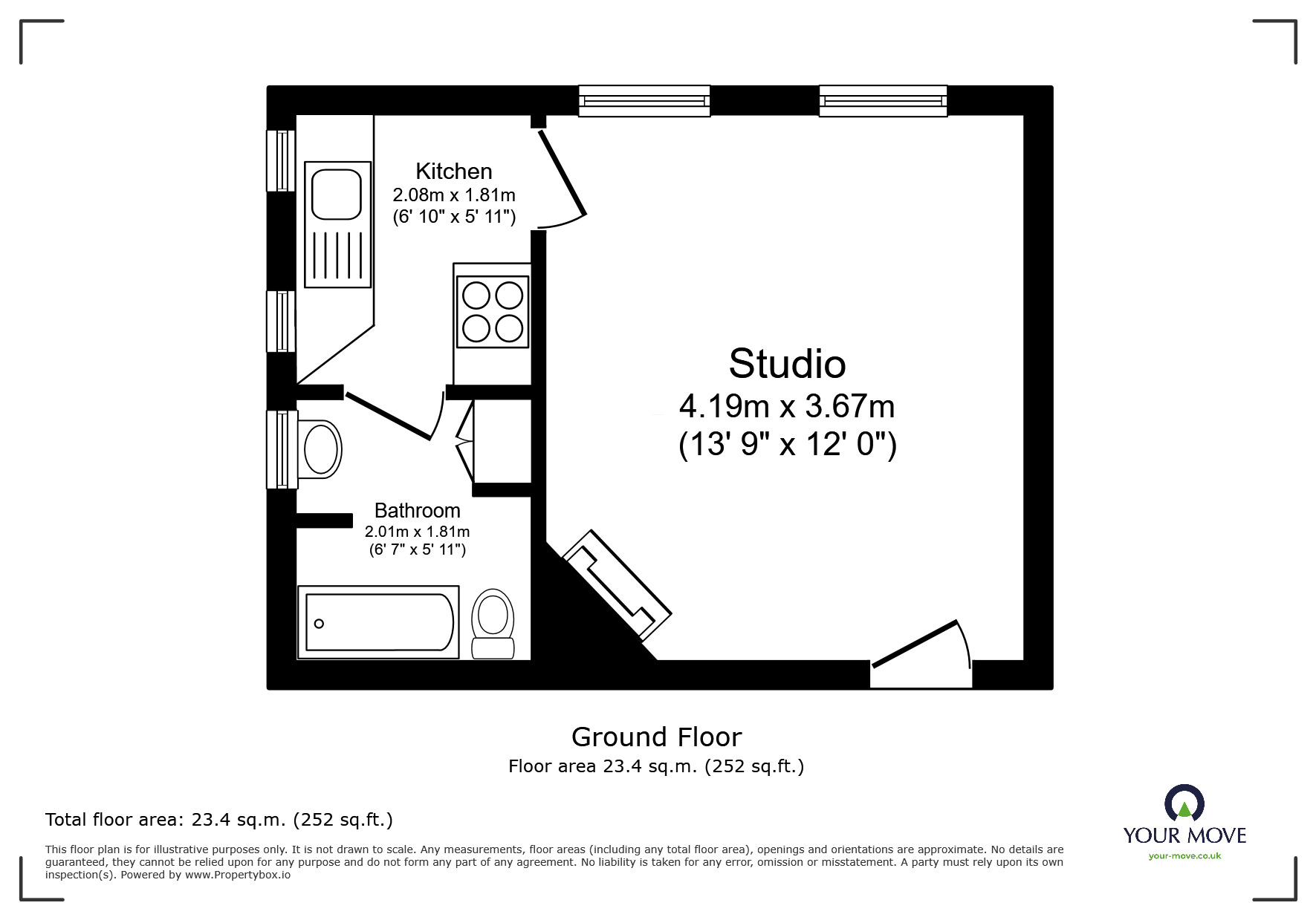 Floorplan of 1 bedroom  Flat for sale, Lovelace Road, Surbiton, KT6