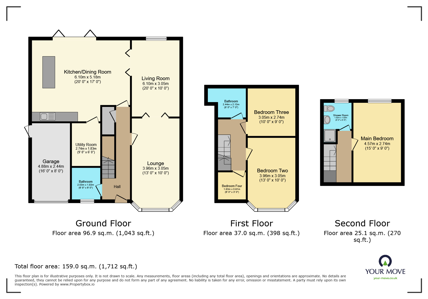 Floorplan of 4 bedroom End Terrace House for sale, Northcroft Road, Epsom, Surrey, KT19