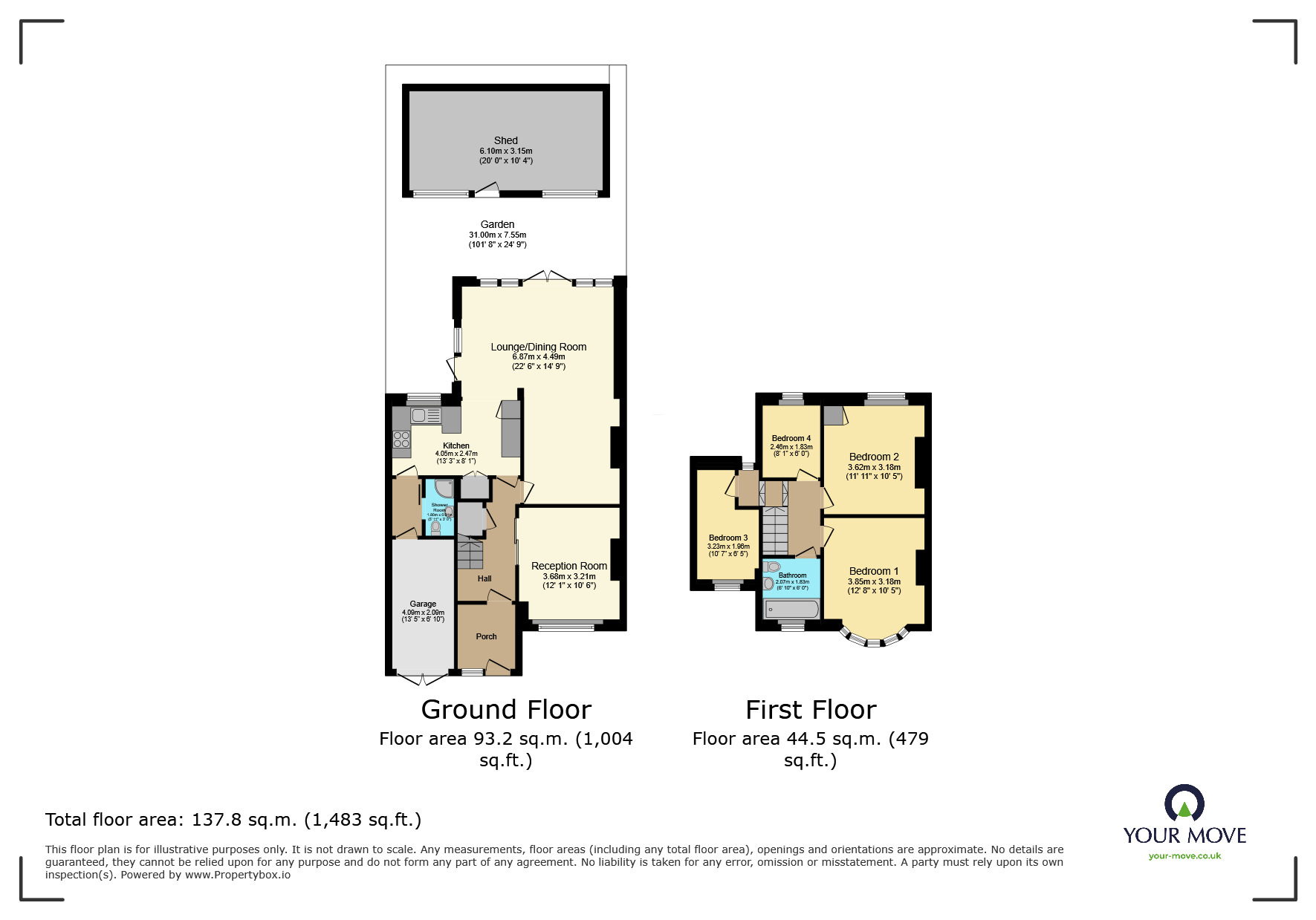 Floorplan of 4 bedroom Semi Detached House for sale, Northcroft Road, West Ewell, Surrey, KT19