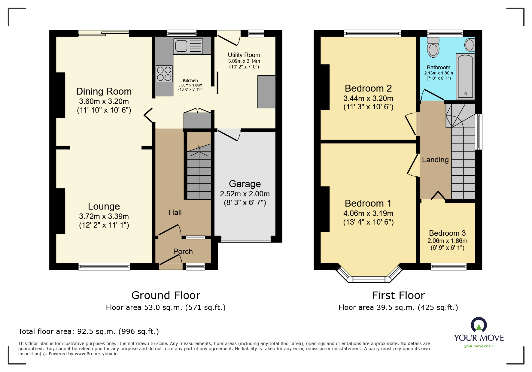 Floorplan of 3 bedroom Semi Detached House for sale, Selbourne Avenue, Surbiton, Surrey, KT6