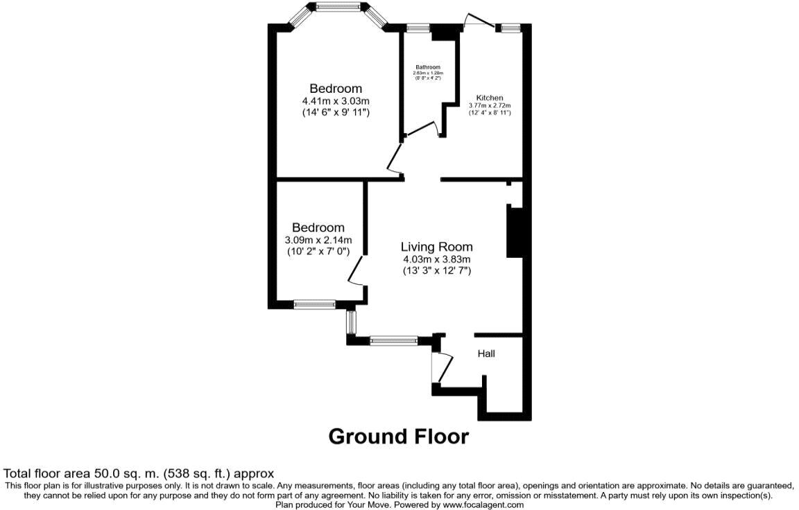 Floorplan of 2 bedroom Flat to rent, Barnard Gardens, New Malden, KT3