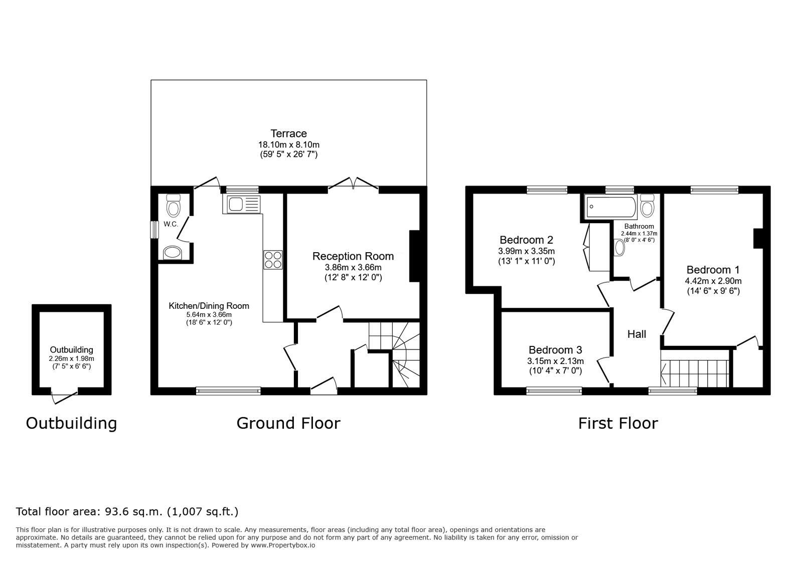 Floorplan of 3 bedroom Mid Terrace House for sale, Bankside Drive, Thames Ditton, Surrey, KT7
