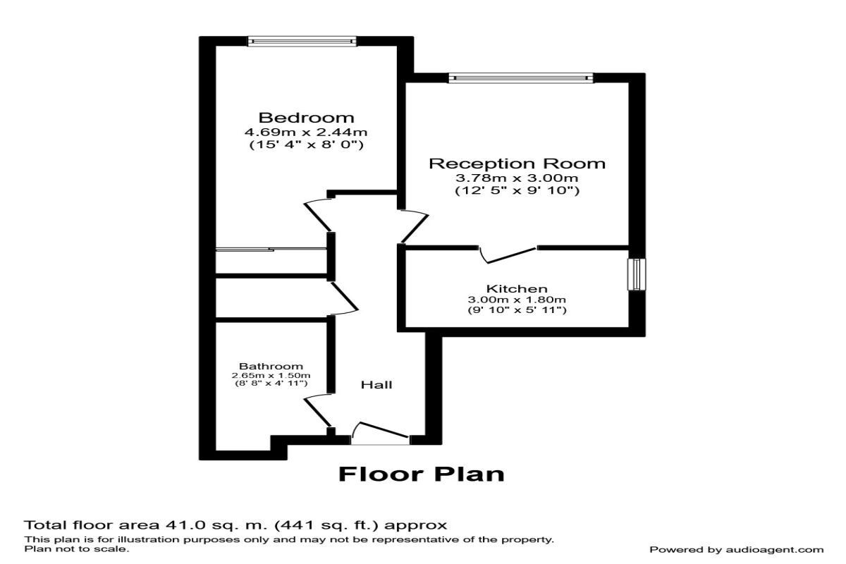 Floorplan of 1 bedroom Flat to rent, Sherwood Park Road, Sutton, SM1