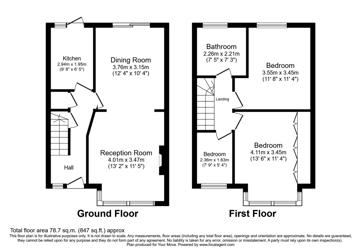 Floorplan of 3 bedroom Semi Detached House to rent, Bridgewood Road, Worcester Park, Surrey, KT4