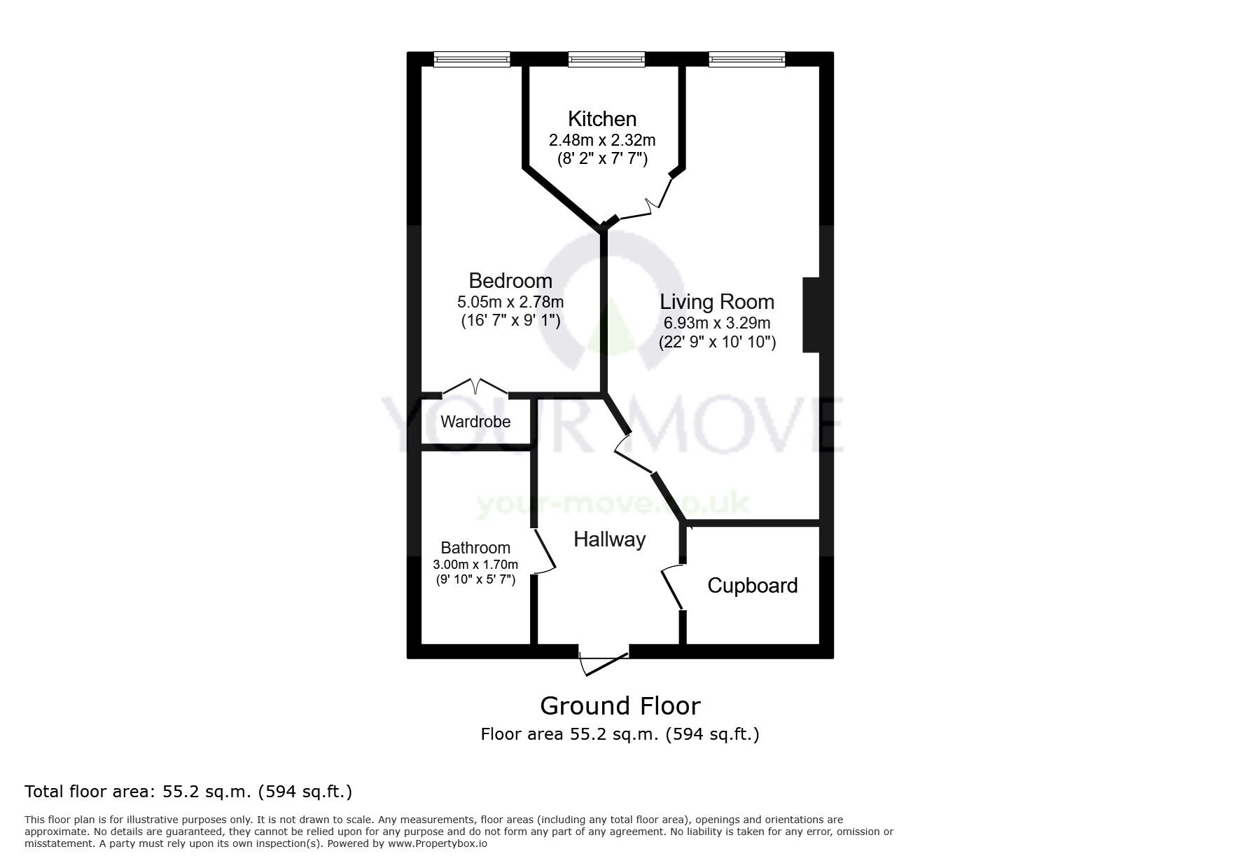 Floorplan of 1 bedroom  Flat for sale, Cavendish Road, Sutton, SM2