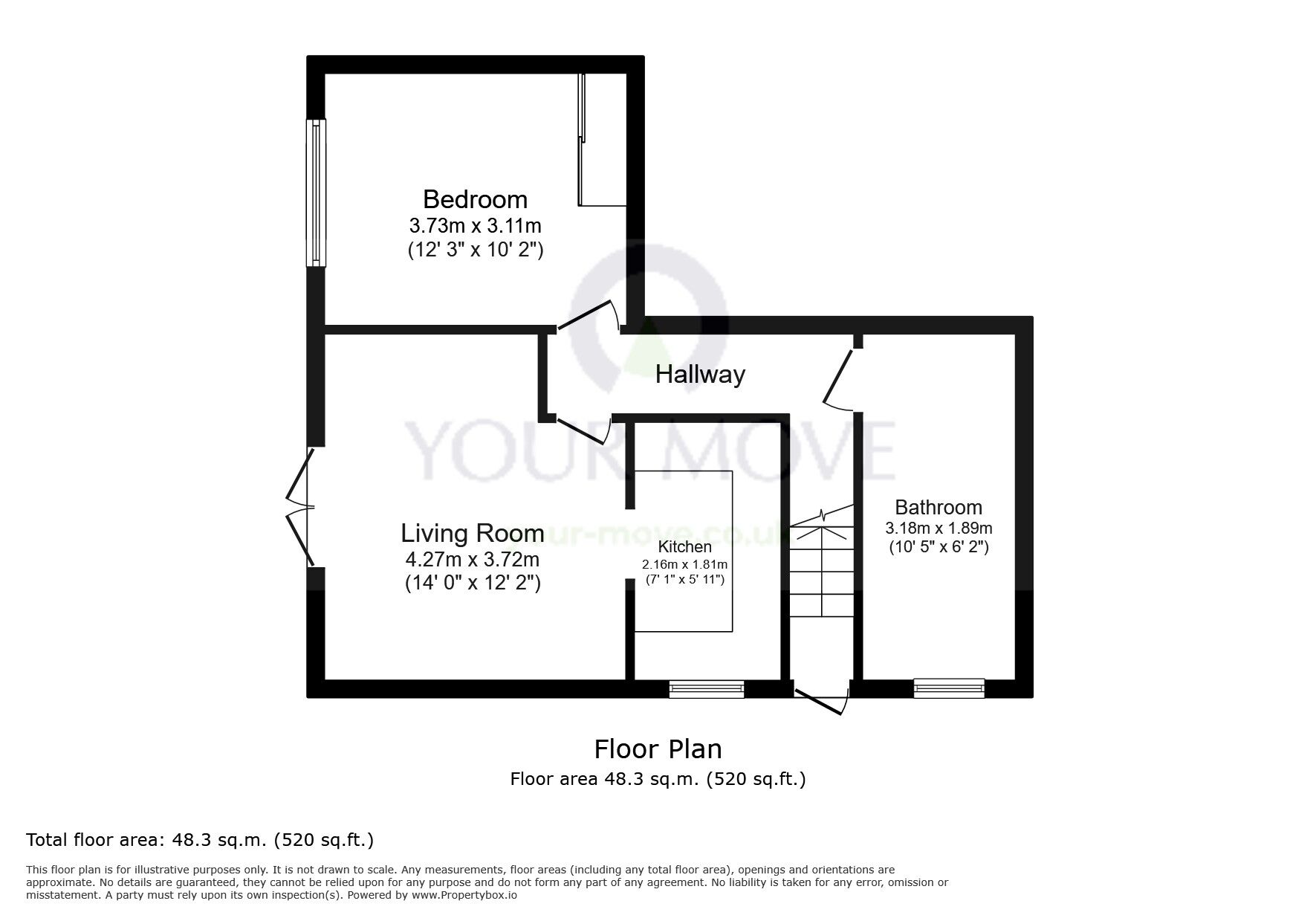 Floorplan of 1 bedroom  Flat for sale, Cavendish Road, Sutton, SM2