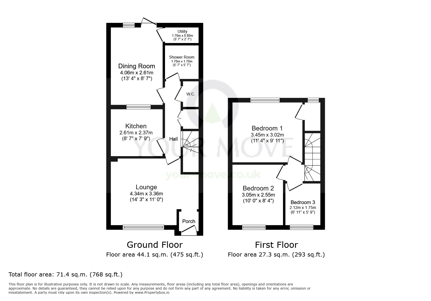 Floorplan of 3 bedroom Mid Terrace House for sale, Revesby Road, Carshalton, SM5