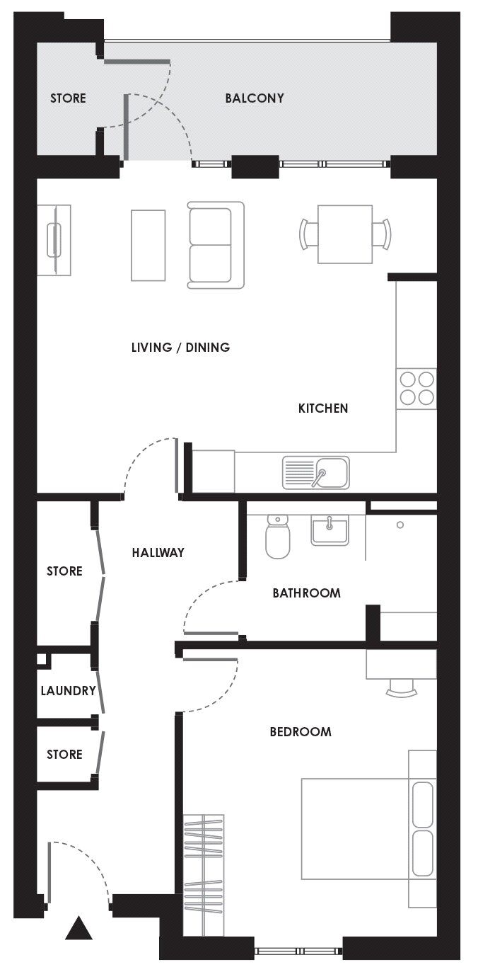 Floorplan of 1 bedroom  Flat for sale, Spinning Wheel Way, Wallington, SM6