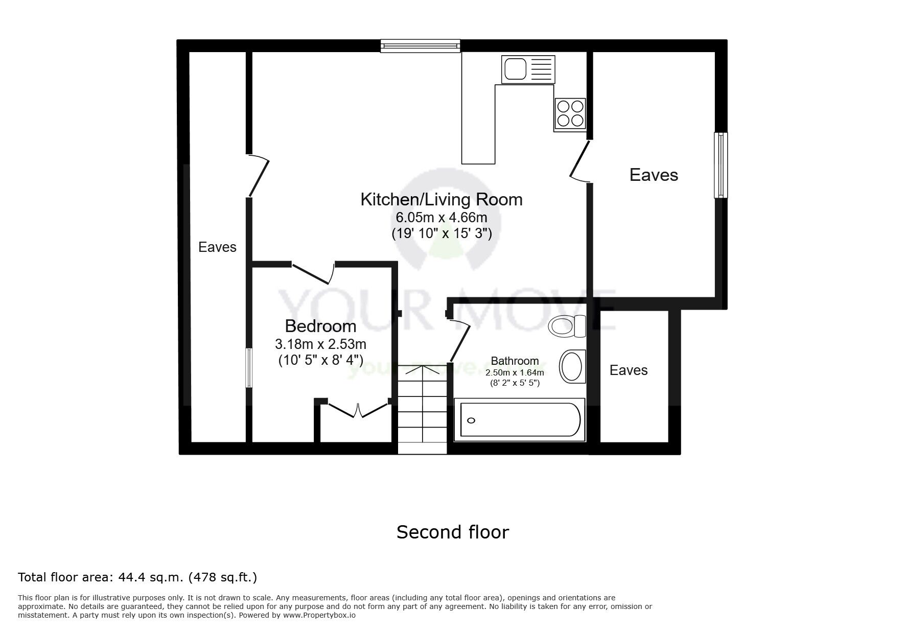 Floorplan of 1 bedroom Flat for sale, Stanley Road, Sutton, SM2