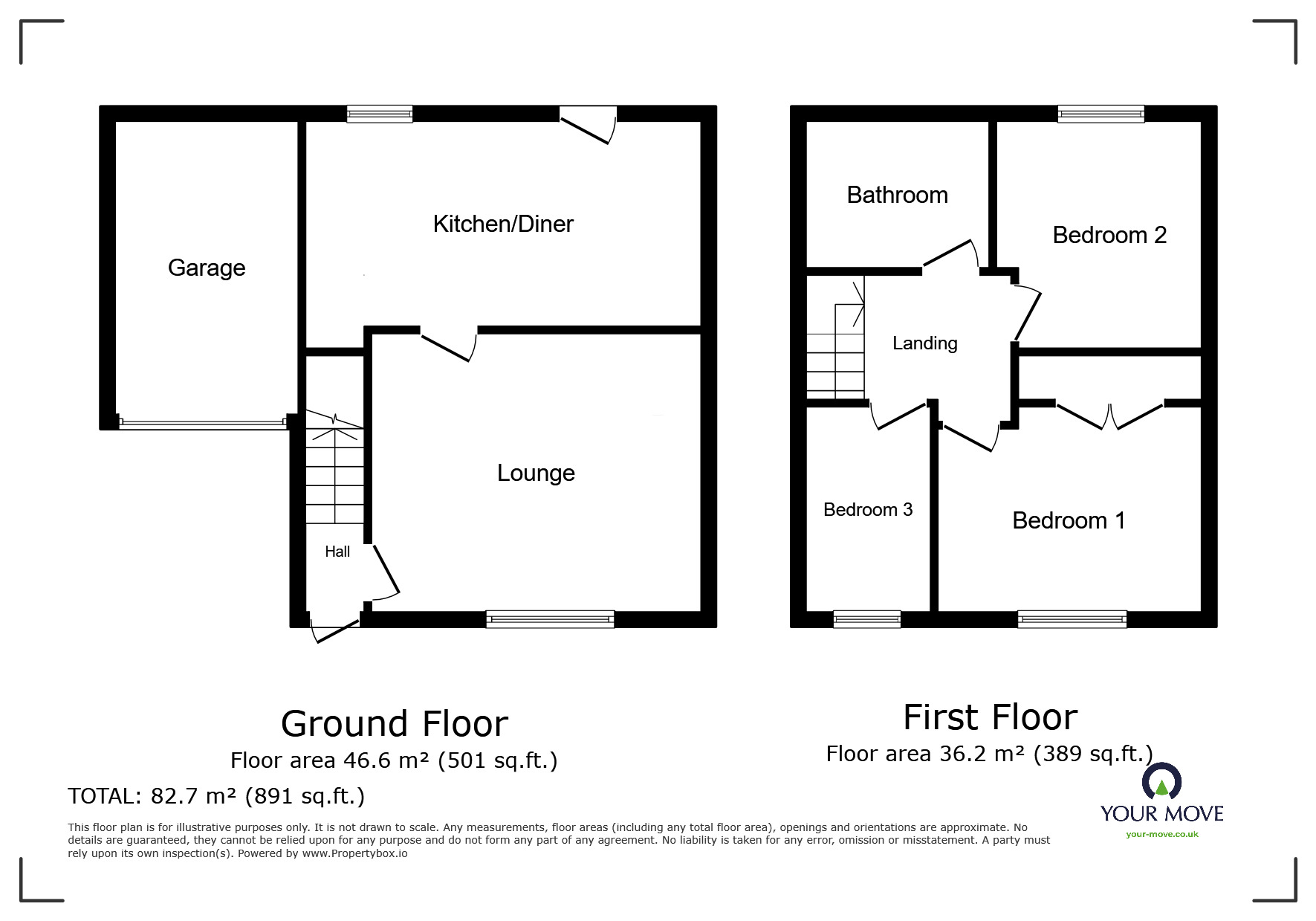 Floorplan of 3 bedroom Detached House to rent, School Close, Albert Village, Derbyshire, DE11