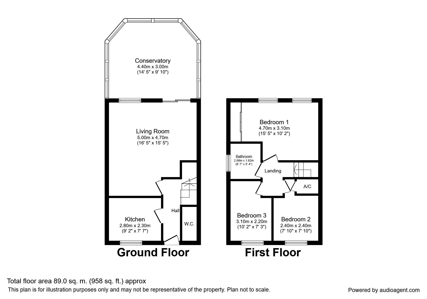 Floorplan of 3 bedroom Detached House to rent, Middle Close, Swadlincote, Derbyshire, DE11