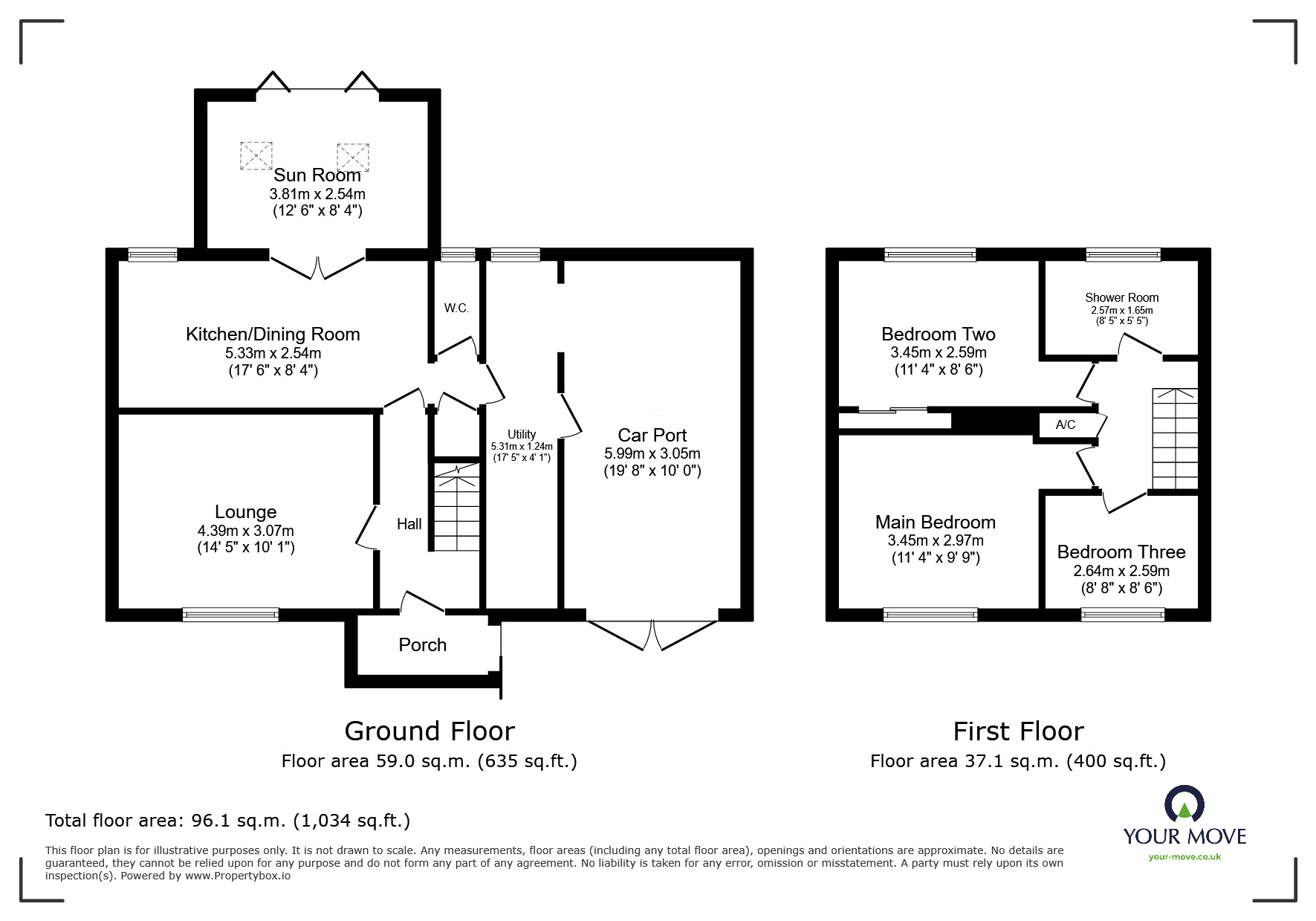 Floorplan of 3 bedroom Semi Detached House for sale, Goseley Avenue, Hartshorne, Derbyshire, DE11
