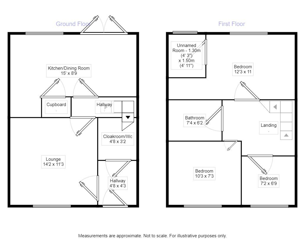 Floorplan of 3 bedroom Semi Detached House for sale, Kirtley Drive, Midway, Swadlincote, DE11