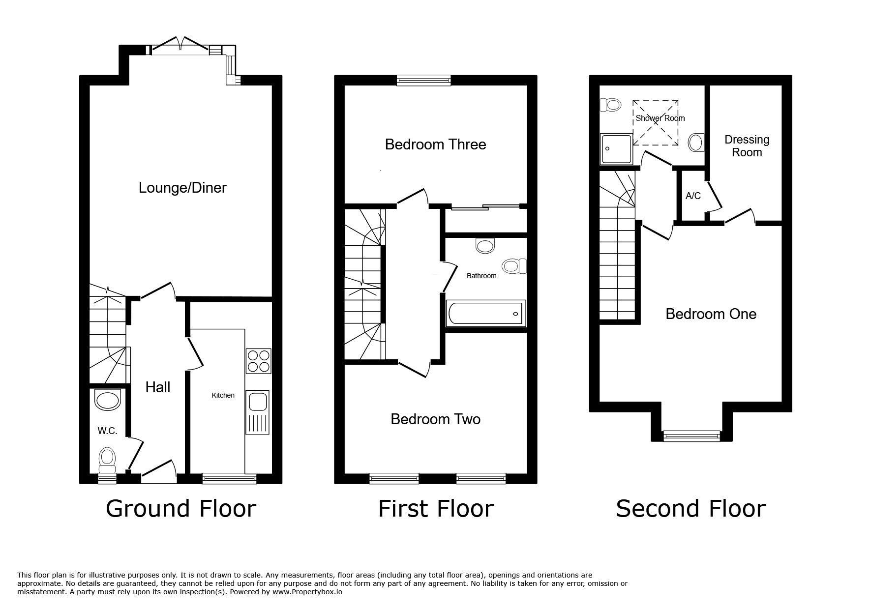 Floorplan of 3 bedroom Mid Terrace House for sale, Woodward Way, Swadlincote, Derbyshire, DE11